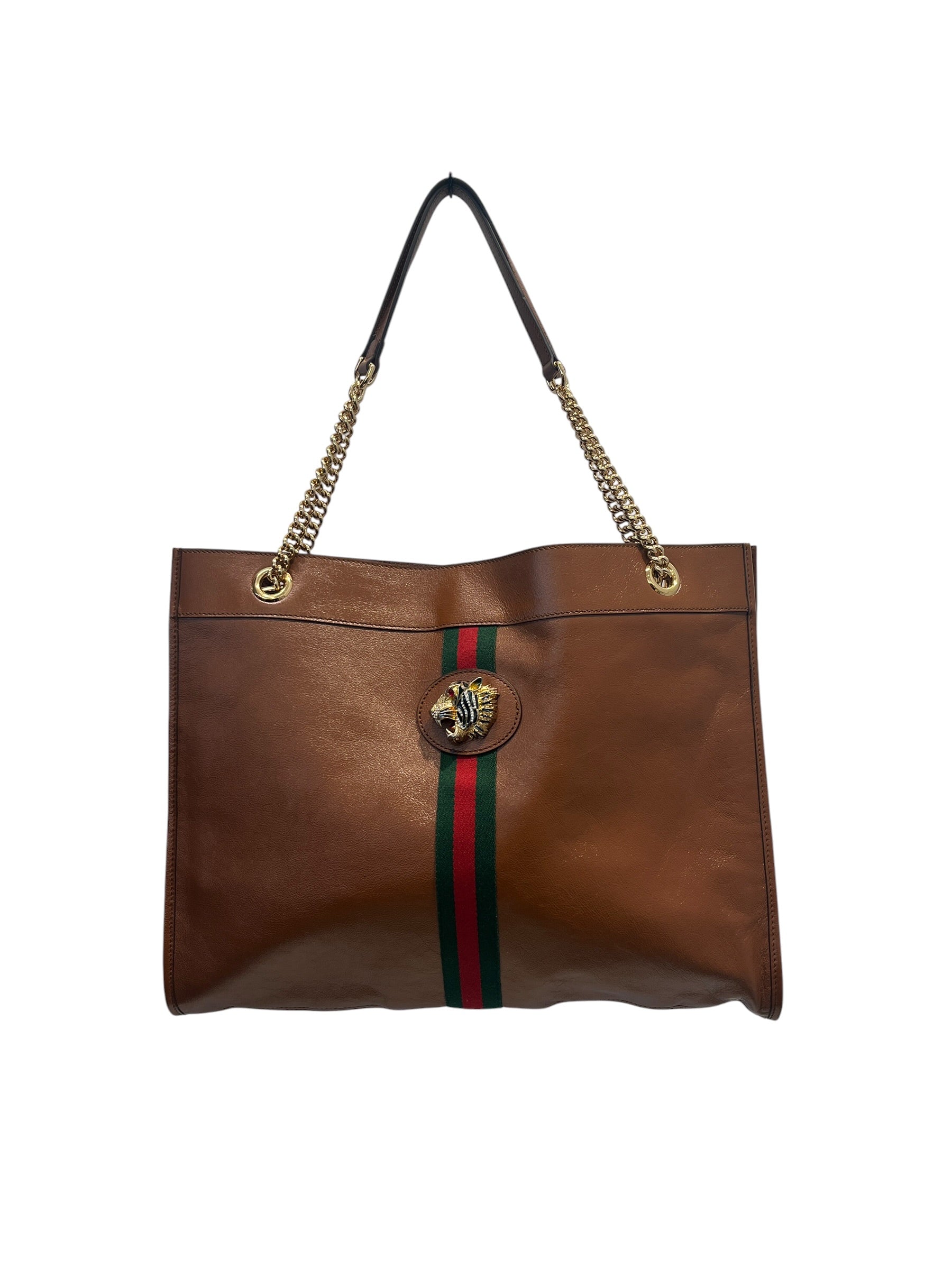 GUCCI/Bag/Leather/BRW/RAJAH LEATHER TOTE view 1