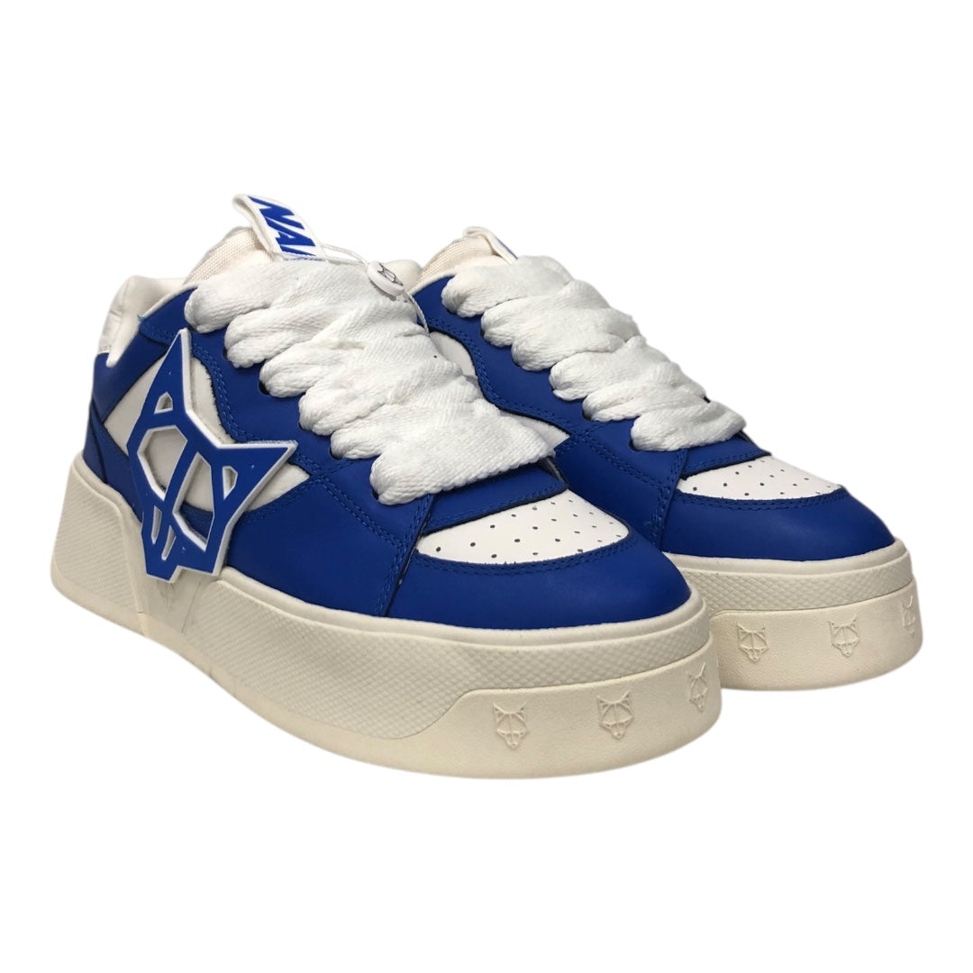 NAKED WOLFE/Low-Sneakers/EU 45/Cotton/BLU/BLUE WHITE THICK LACE view 1