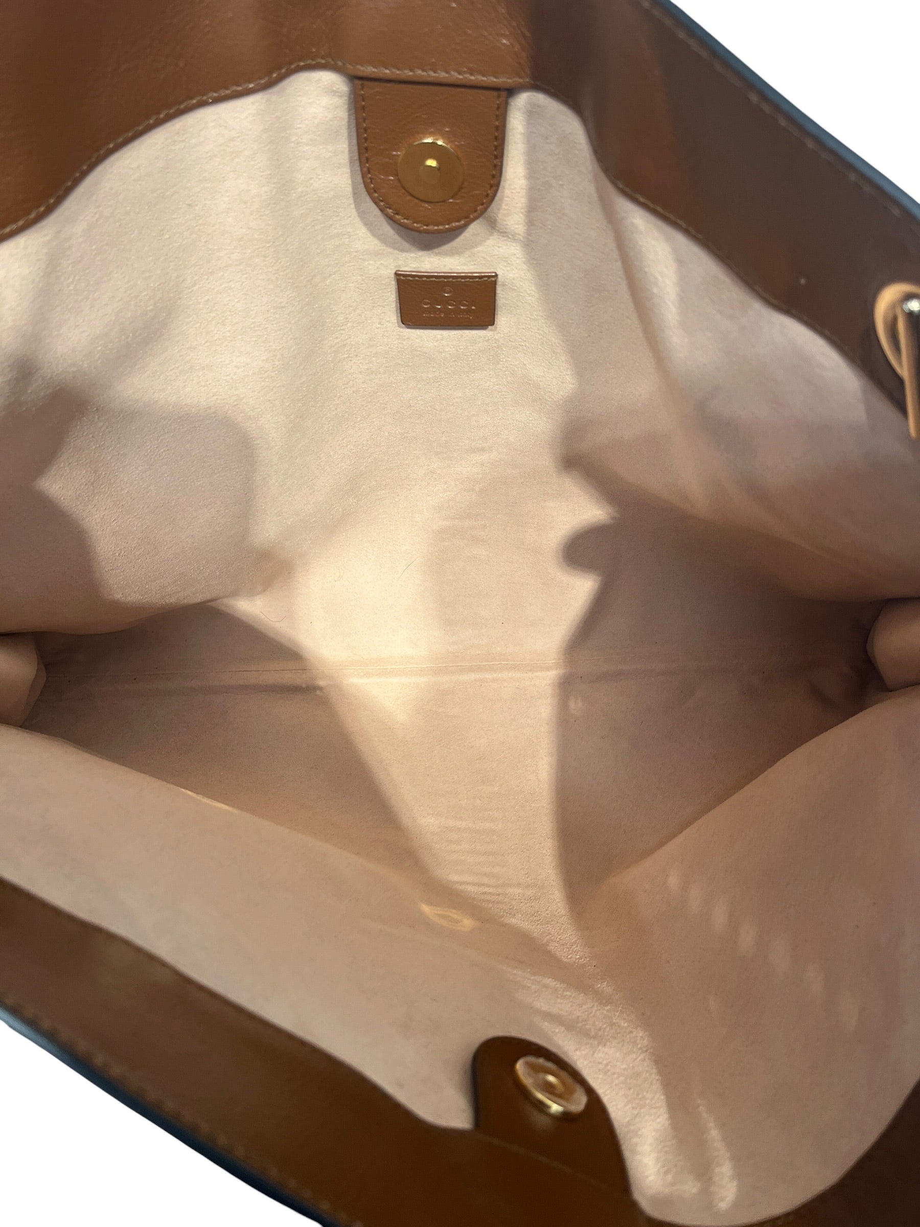 GUCCI/Bag/Leather/BRW/RAJAH LEATHER TOTE view 3