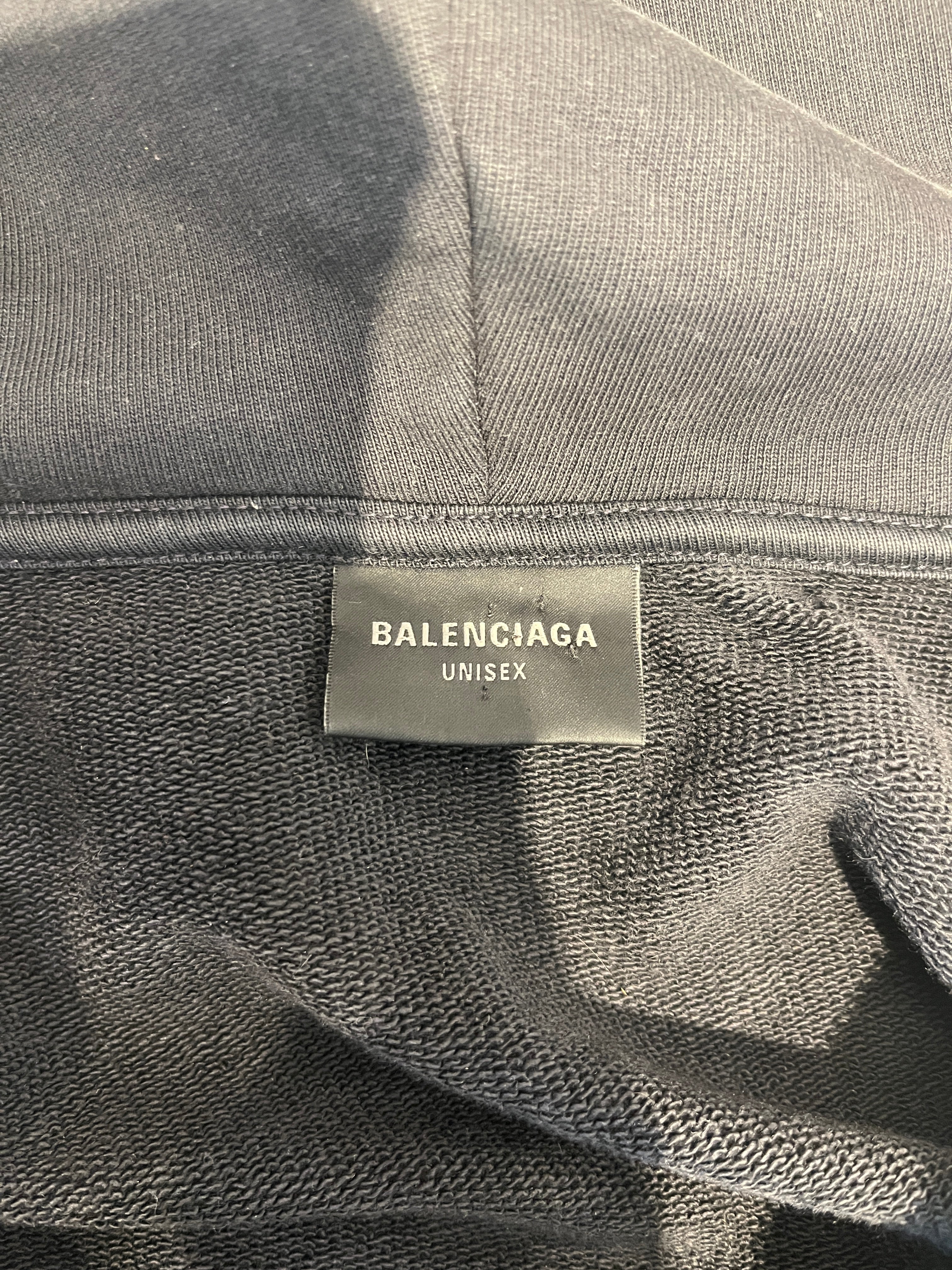 BALENCIAGA/Zip Up Hoodie/L/Graphic/Cotton/BLK/TATTOO HOODIE view 3