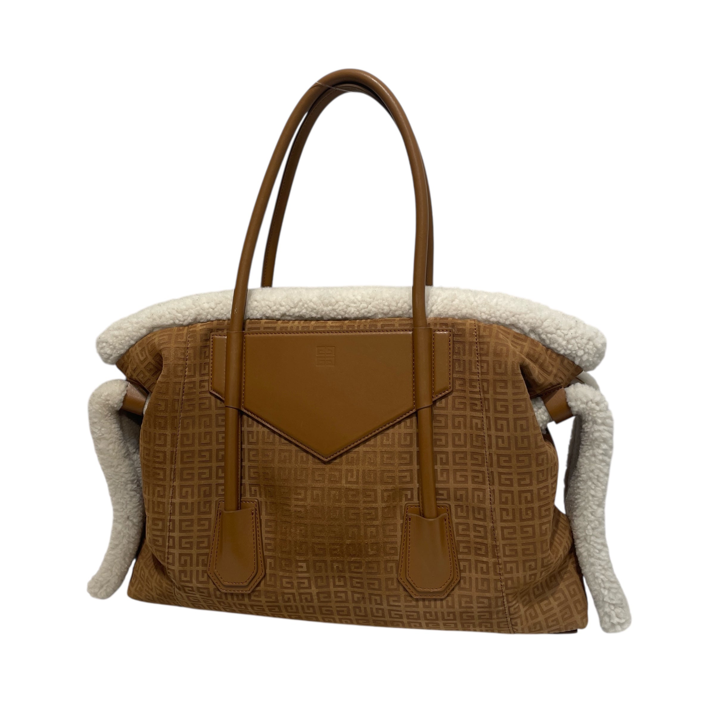 GIVENCHY/Hand Bag/OS/Monogram/Suede/BRW/Medium Soft Lock Antigona Bag view 2