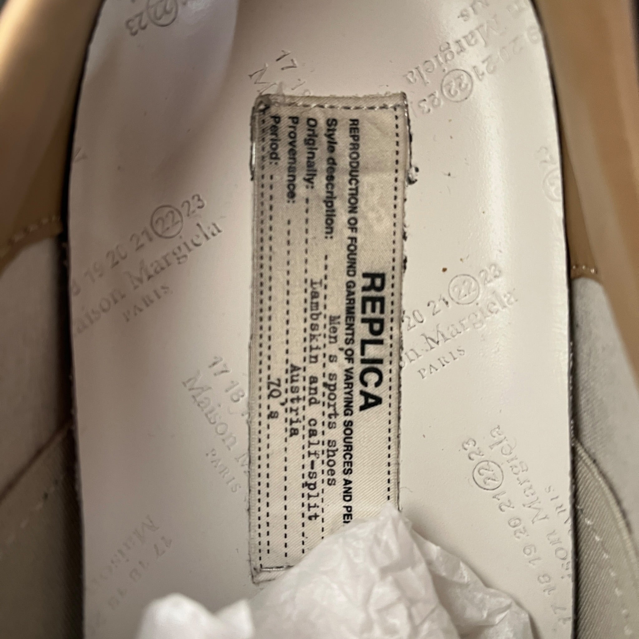 Maison Margiela/Low-Sneakers/EU 43/Leather/BLK/GATS PAIN SPLATTER view 3