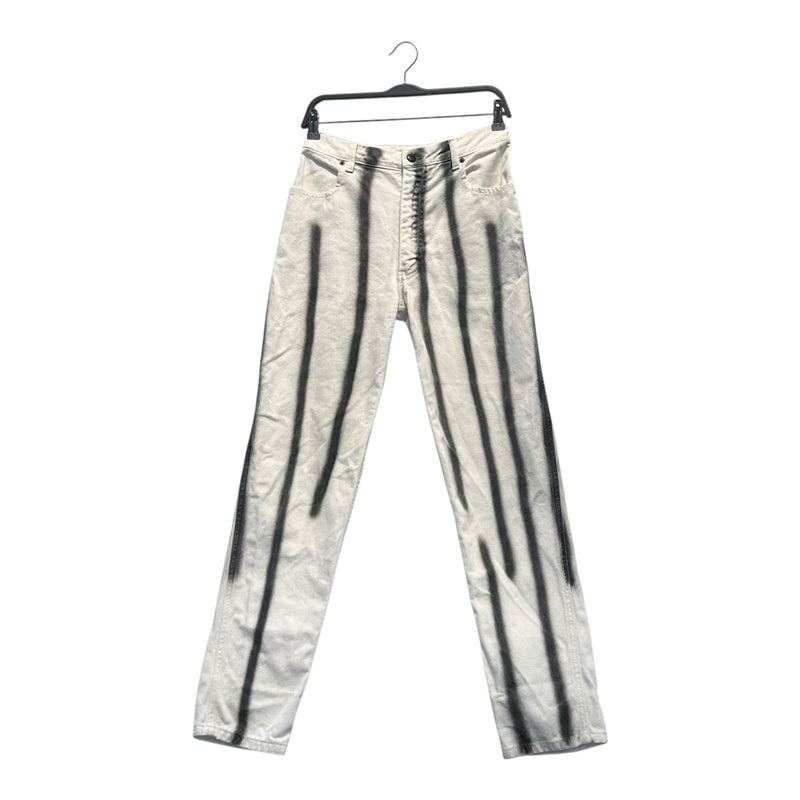 ECKHAUS LATTA/Straight Pants/28/All Over Print/Cotton/WHT/BLK SPRAY JEANS