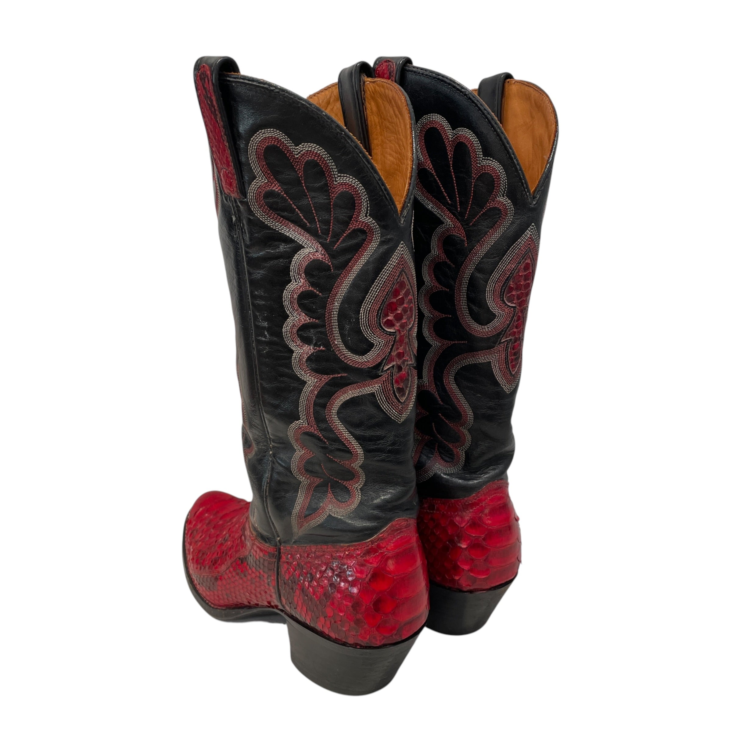 Chisholm 80s/90s/Western Boots/US 8.5/All Over Print/Leather/BLK/ view 2
