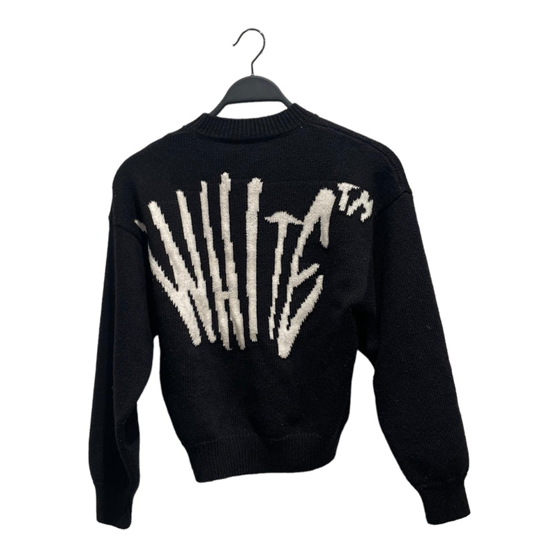 OFF-WHITE/Heavy Sweater/XS/Cotton/BLK/Graffiti Sweater