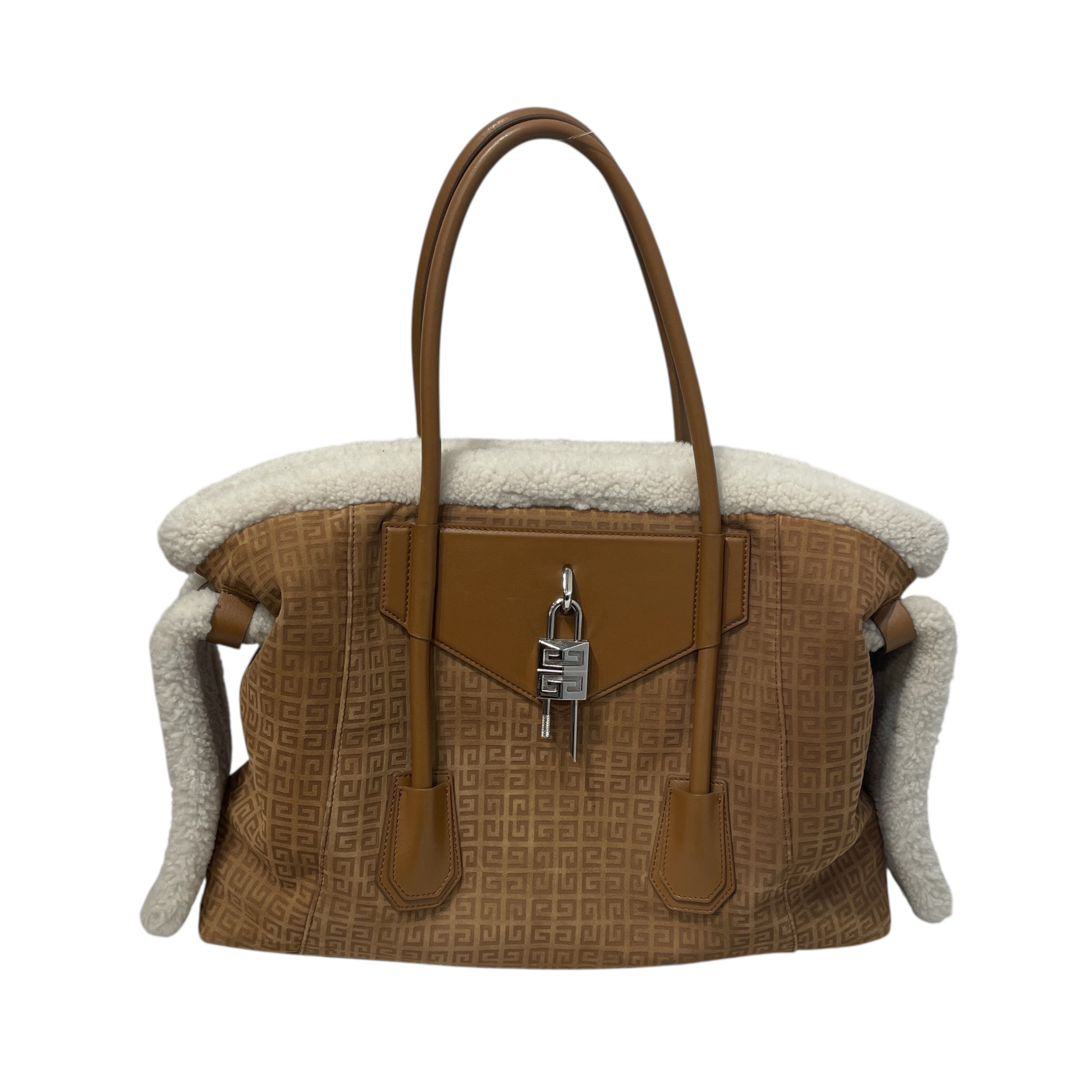 GIVENCHY/Hand Bag/OS/Monogram/Suede/BRW/Medium Soft Lock Antigona Bag view 1