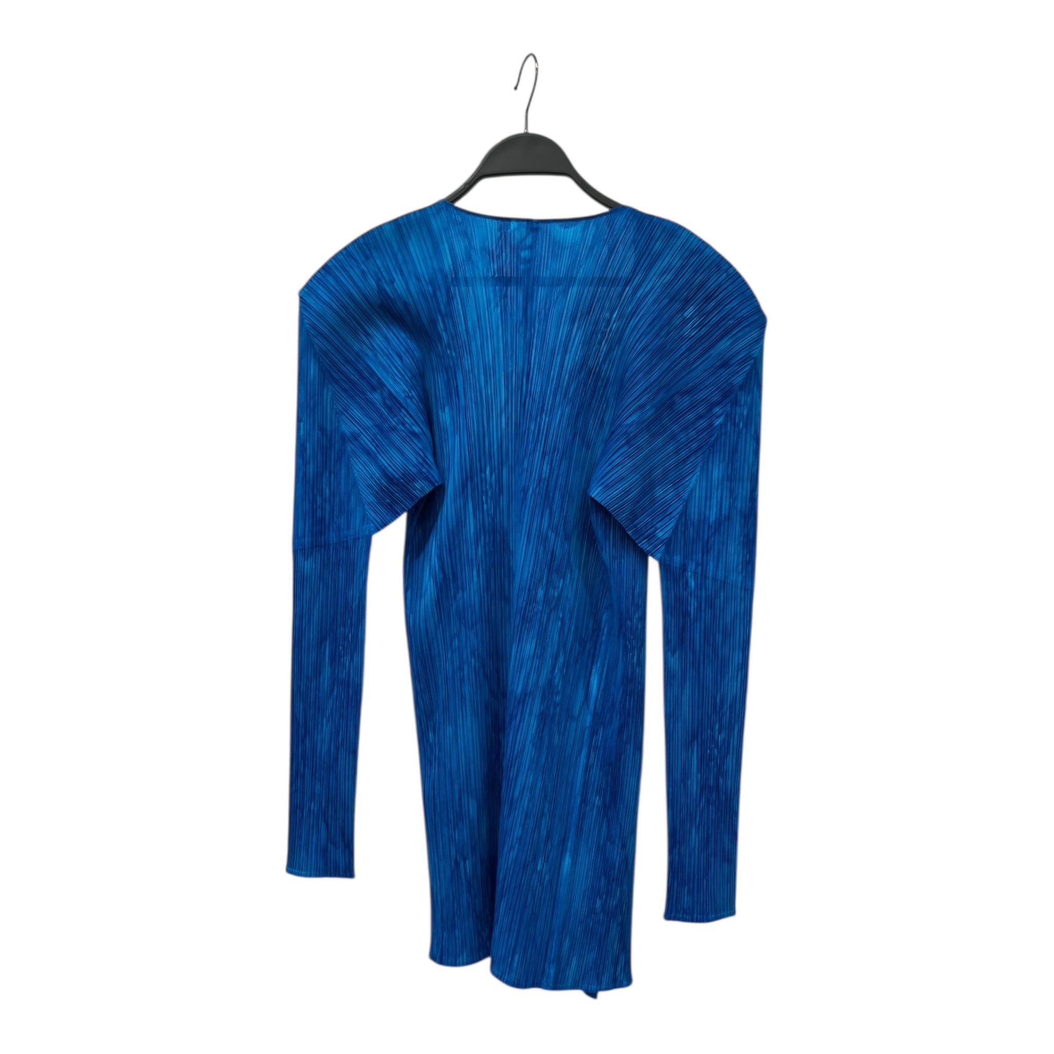 PLEATS PLEASE ISSEY MIYAKE/LS Blouse/5/Polyester/BLU/CARDIGAN view 2