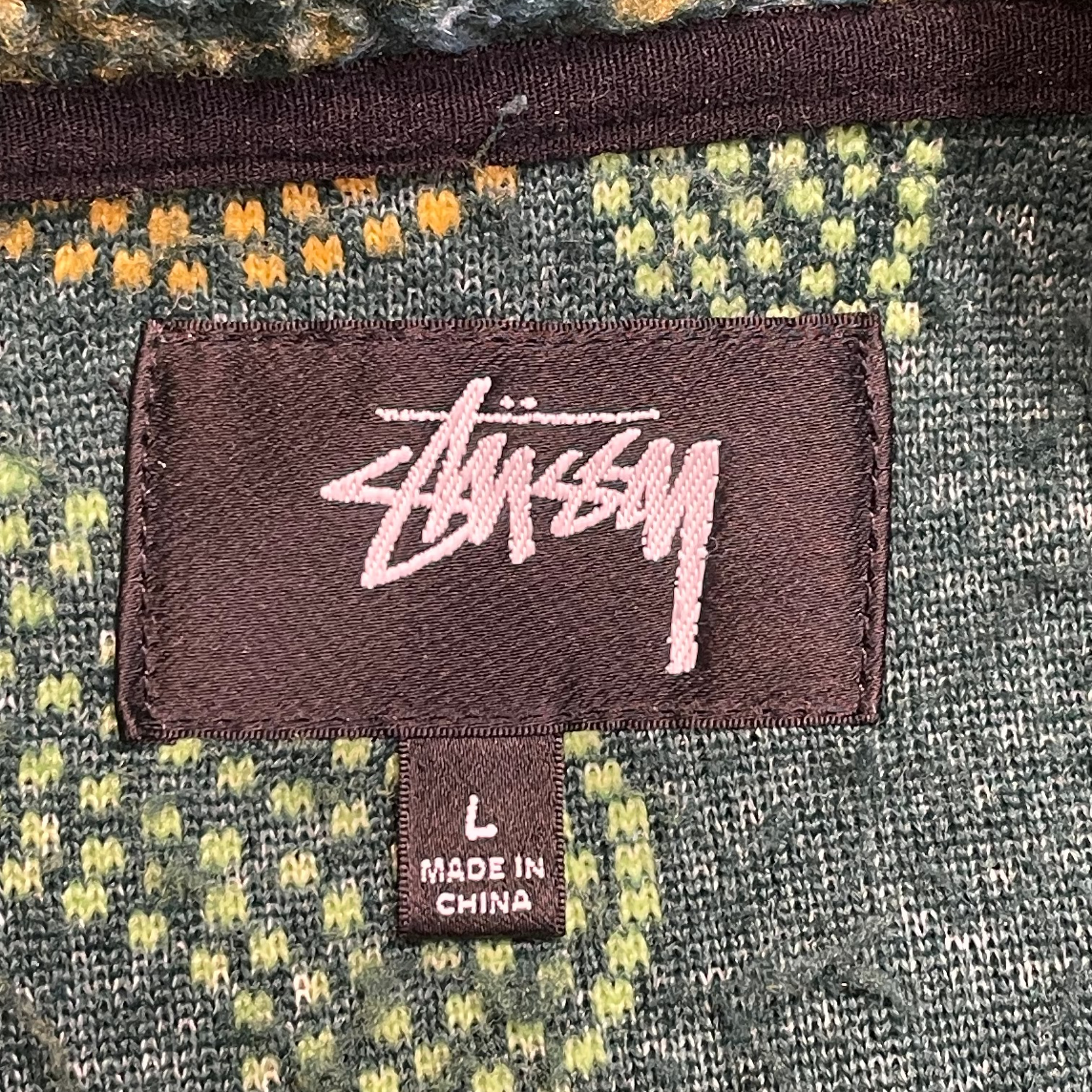 STUSSY/Fleece Jkt/L/Polyester/GRN/STYLE # 118413 view 3