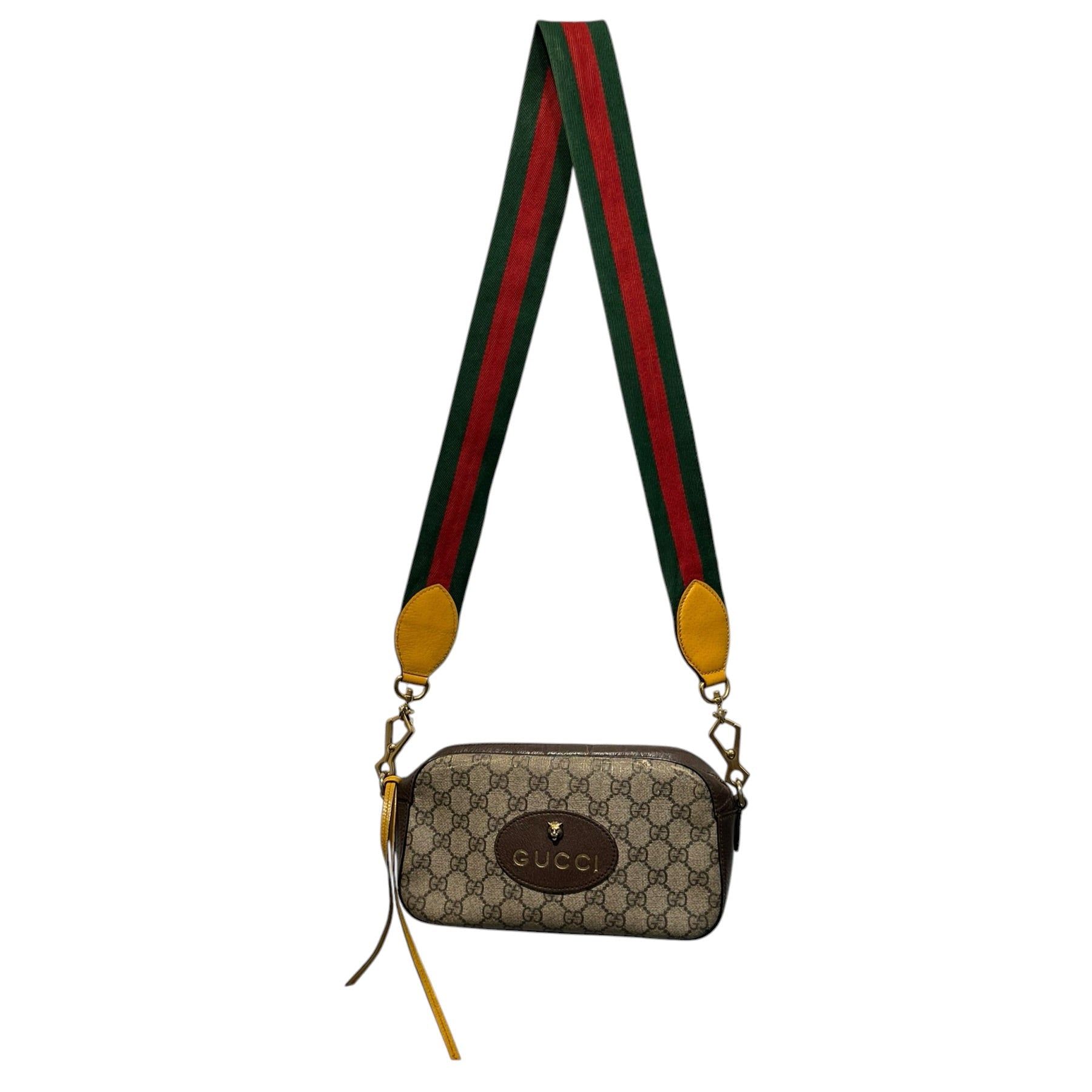 GUCCI/Cross Body Bag/Monogram/Leather/BRW/neo camera bag floral lining view 1