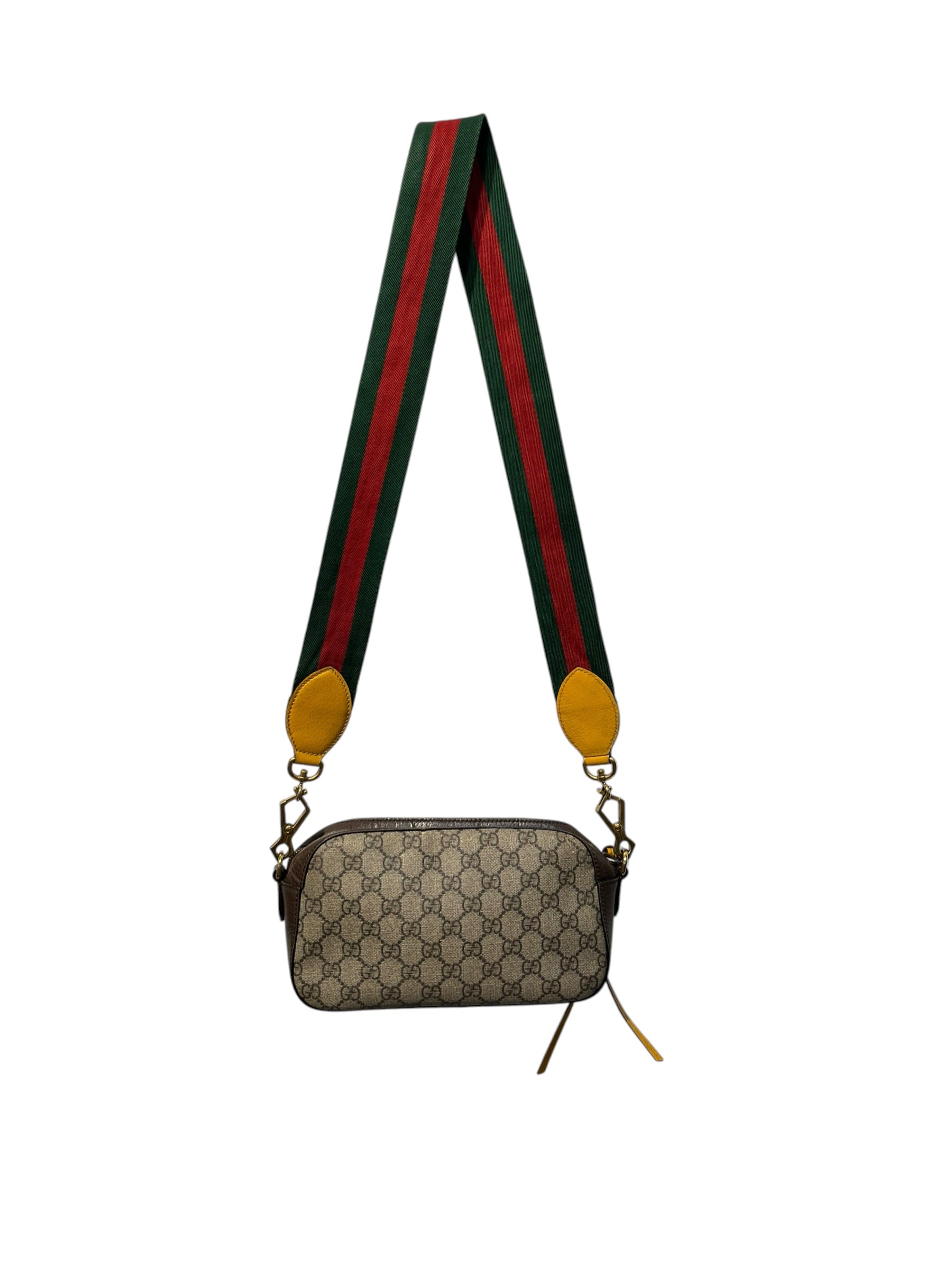 GUCCI/Cross Body Bag/Monogram/Leather/BRW/neo camera bag floral lining view 2