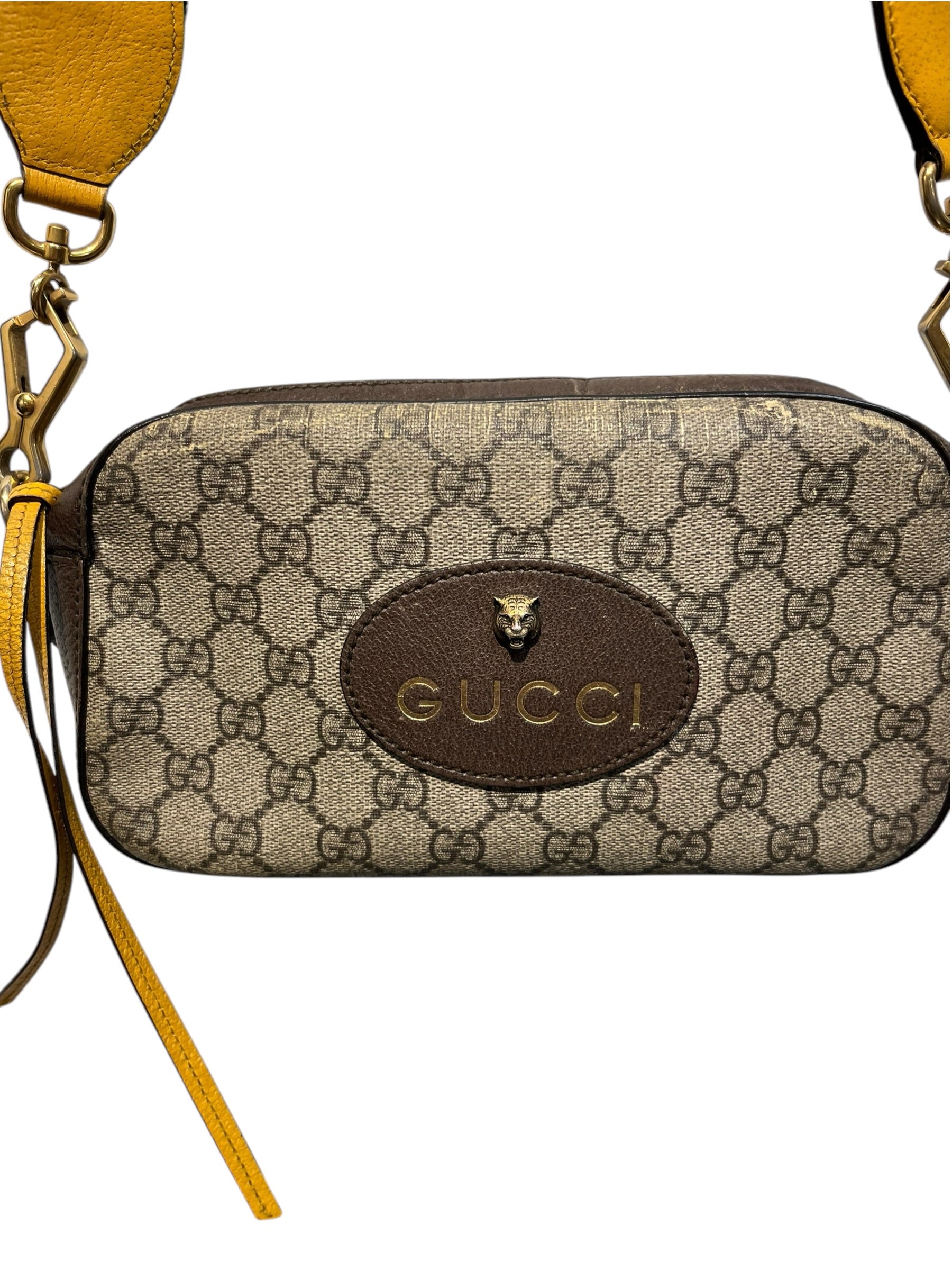 GUCCI/Cross Body Bag/Monogram/Leather/BRW/neo camera bag floral lining view 3