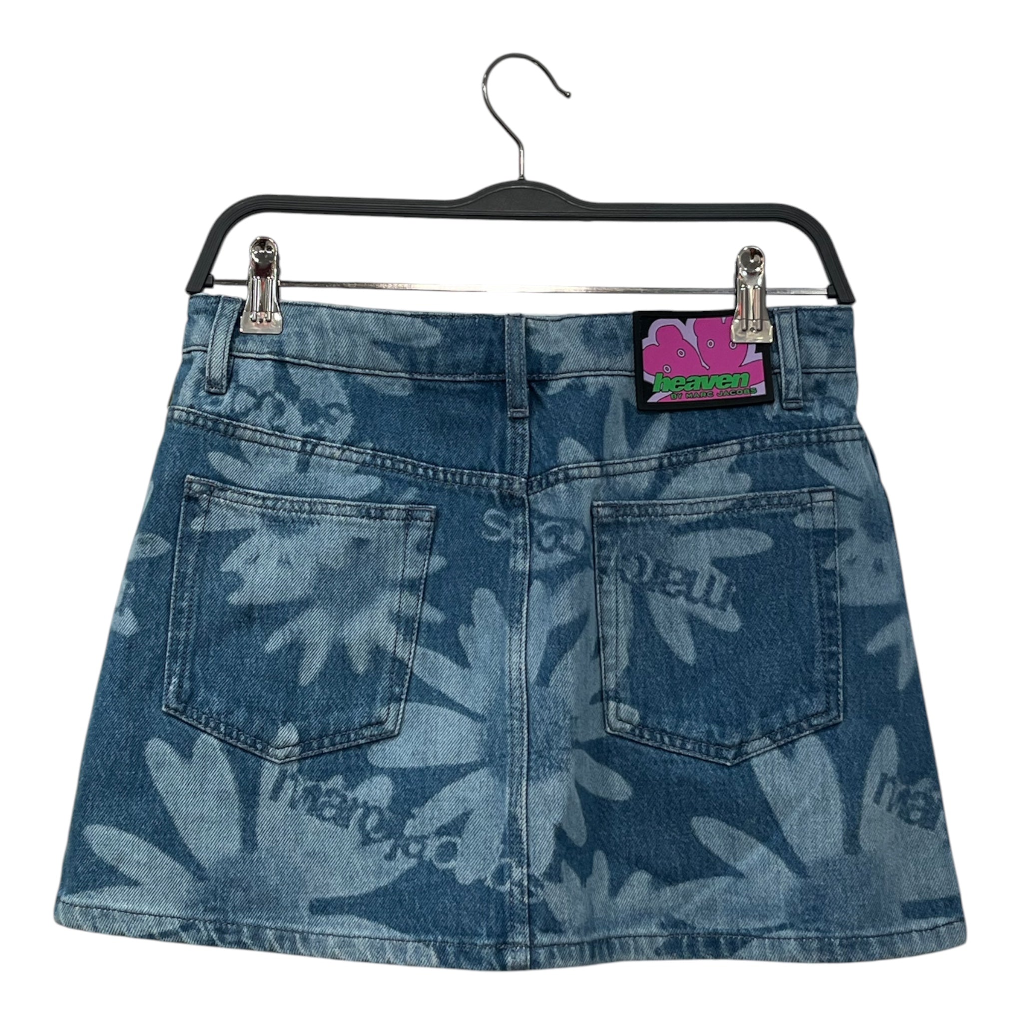 Heaven By Marc Jacobs/Skirt/S/All Over Print/Denim/BLU/FLOWER AND LOGO view 2