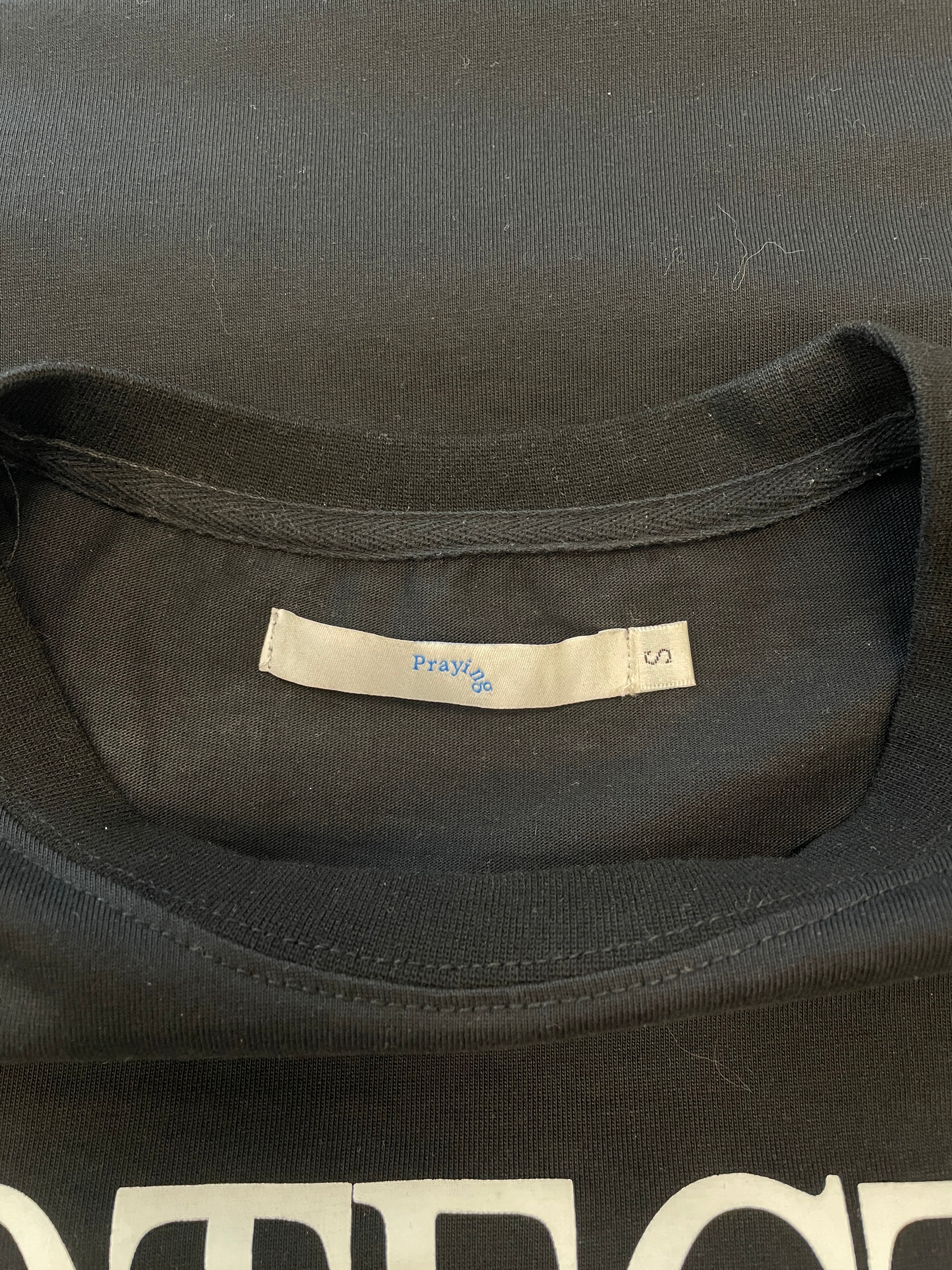 Praying/T-Shirt/S/Cotton/BLK/Graphic/protected witness view 3