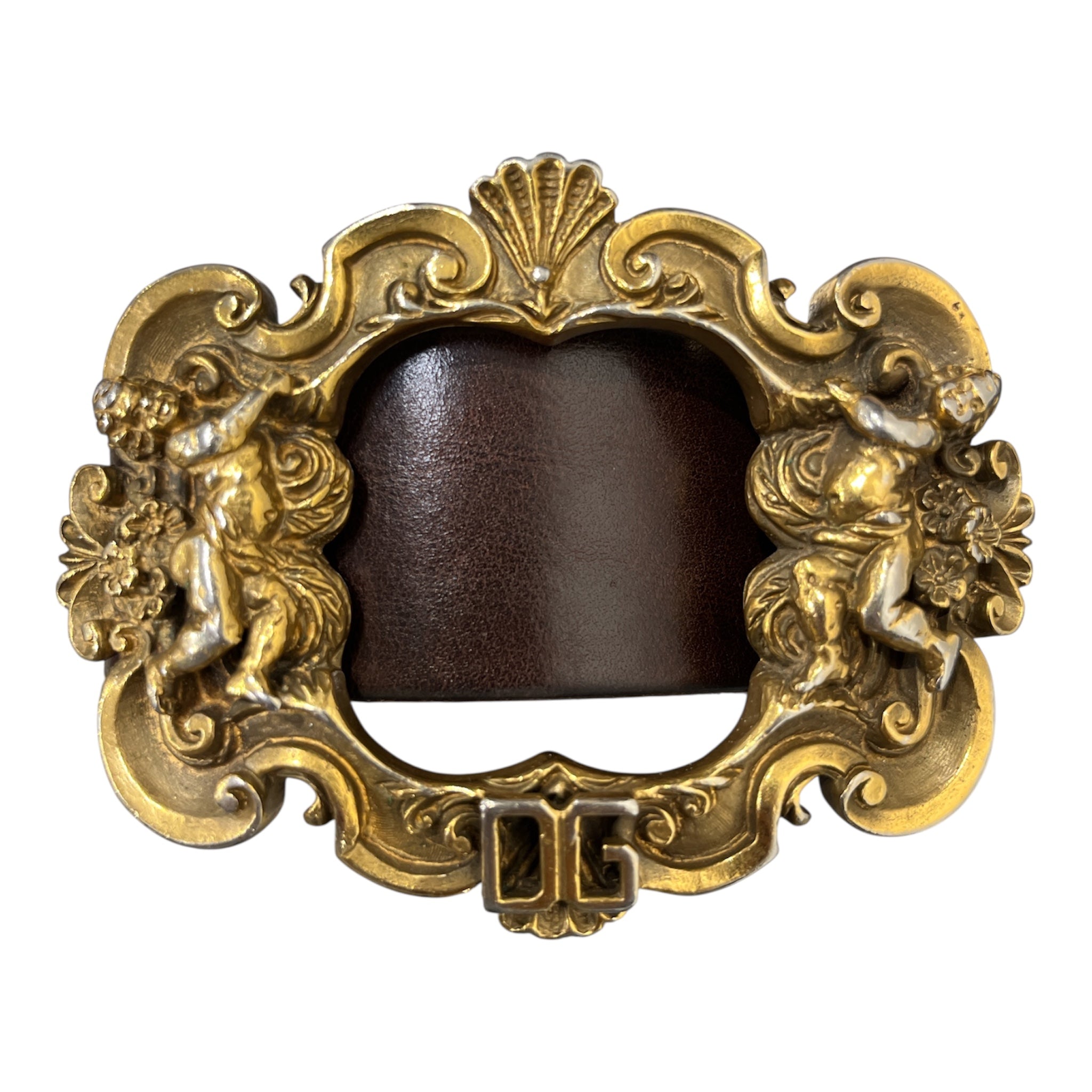DOLCE&GABBANA/Belt/Leather/BRW/GOLD ANGEL BELT BUCKLE view 3
