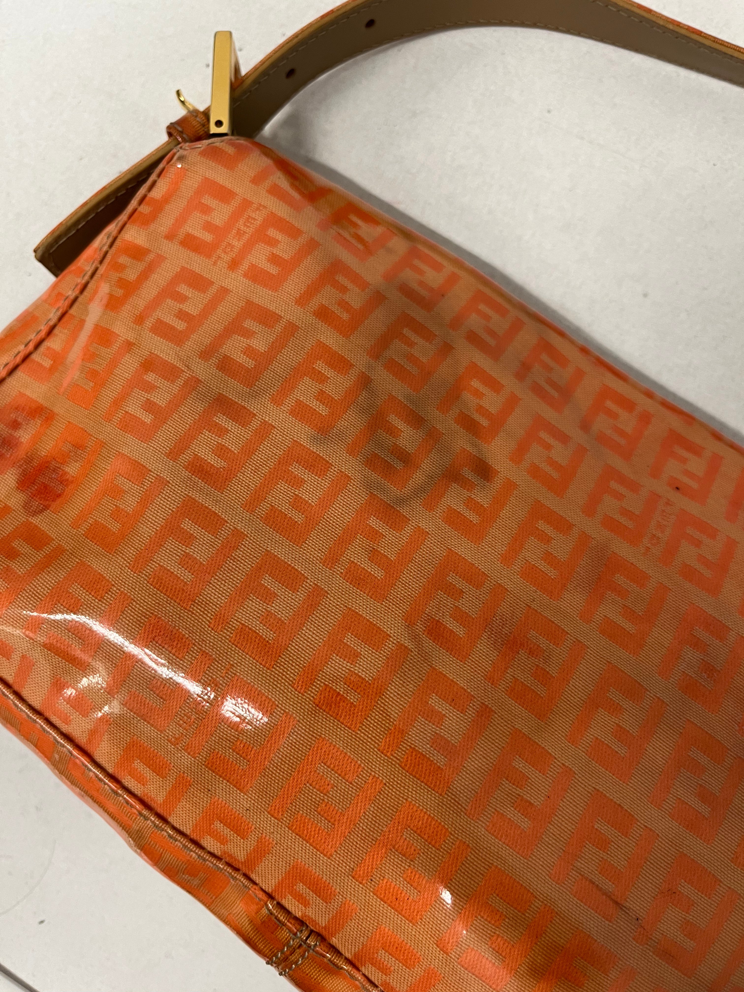 FENDI/Hand Bag/Monogram/Nylon/ORN/BAGUETTE CLOTH HANDBAG PVC view 6