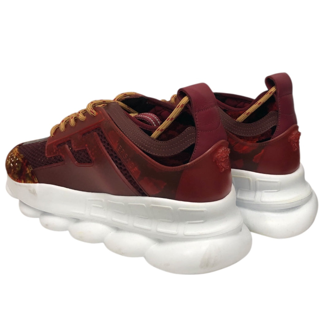 VERSACE/Low-Sneakers/EU 45/RED/CHAIN REACTION GOLD RED view 2