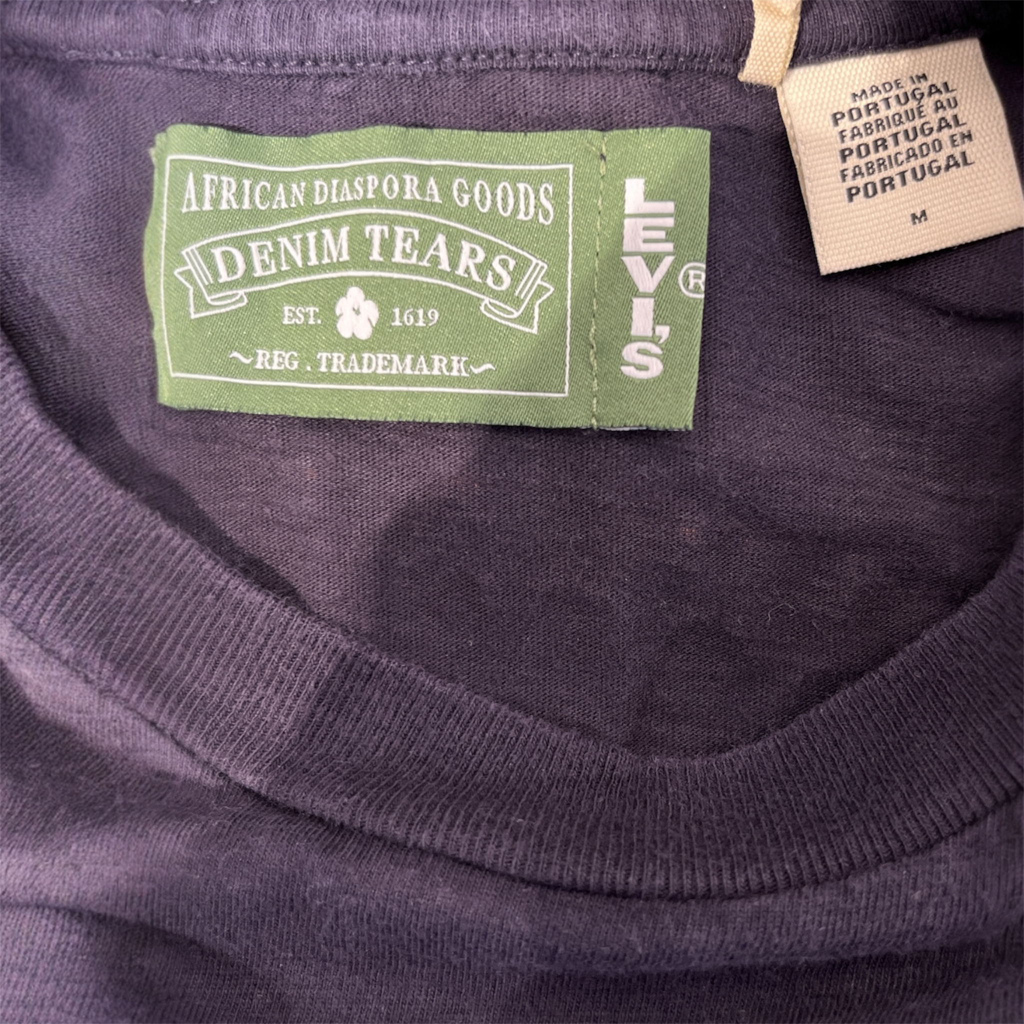 DENIM TEARS/T-Shirt/M/Cotton/NVY/Graphic/ view 3