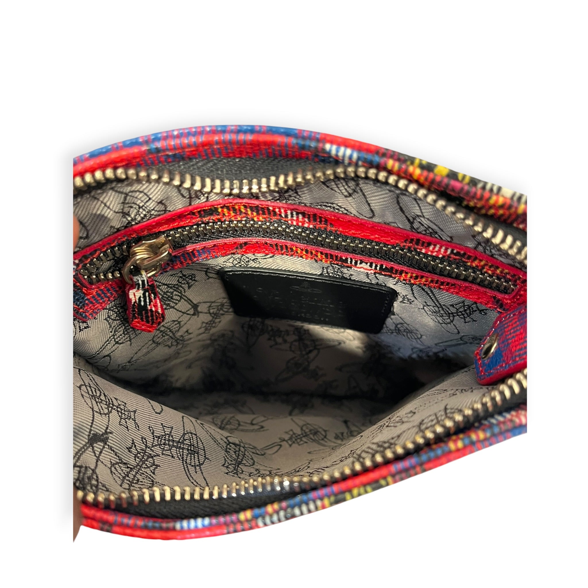 Vivienne Westwood/Cross Body Bag/Plaid/Leather/RED/PLAID MESSENGER CROSSBODY view 6