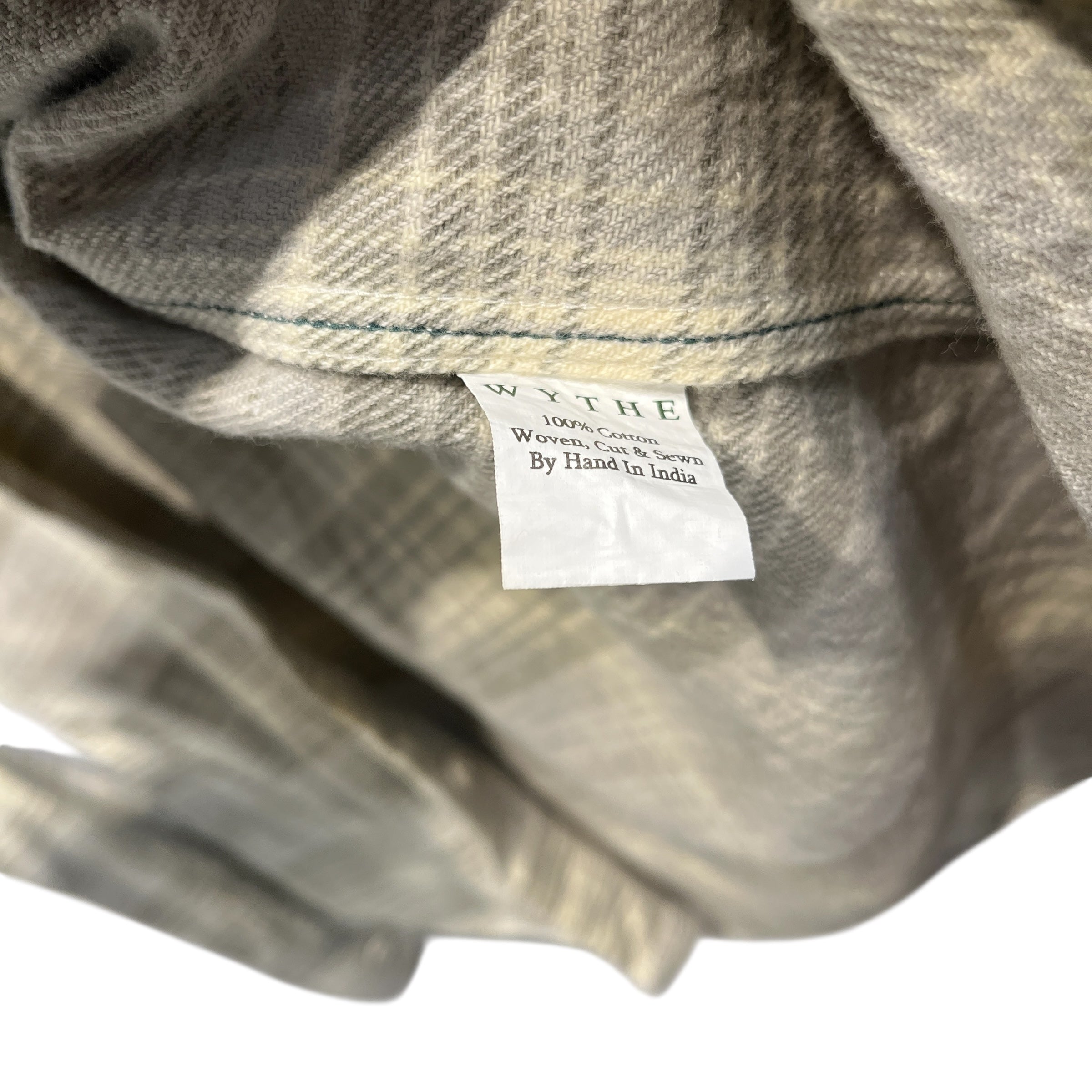 wythe/Flannel Shirt/S/Cotton/CRM/Plaid/ivory button view 3