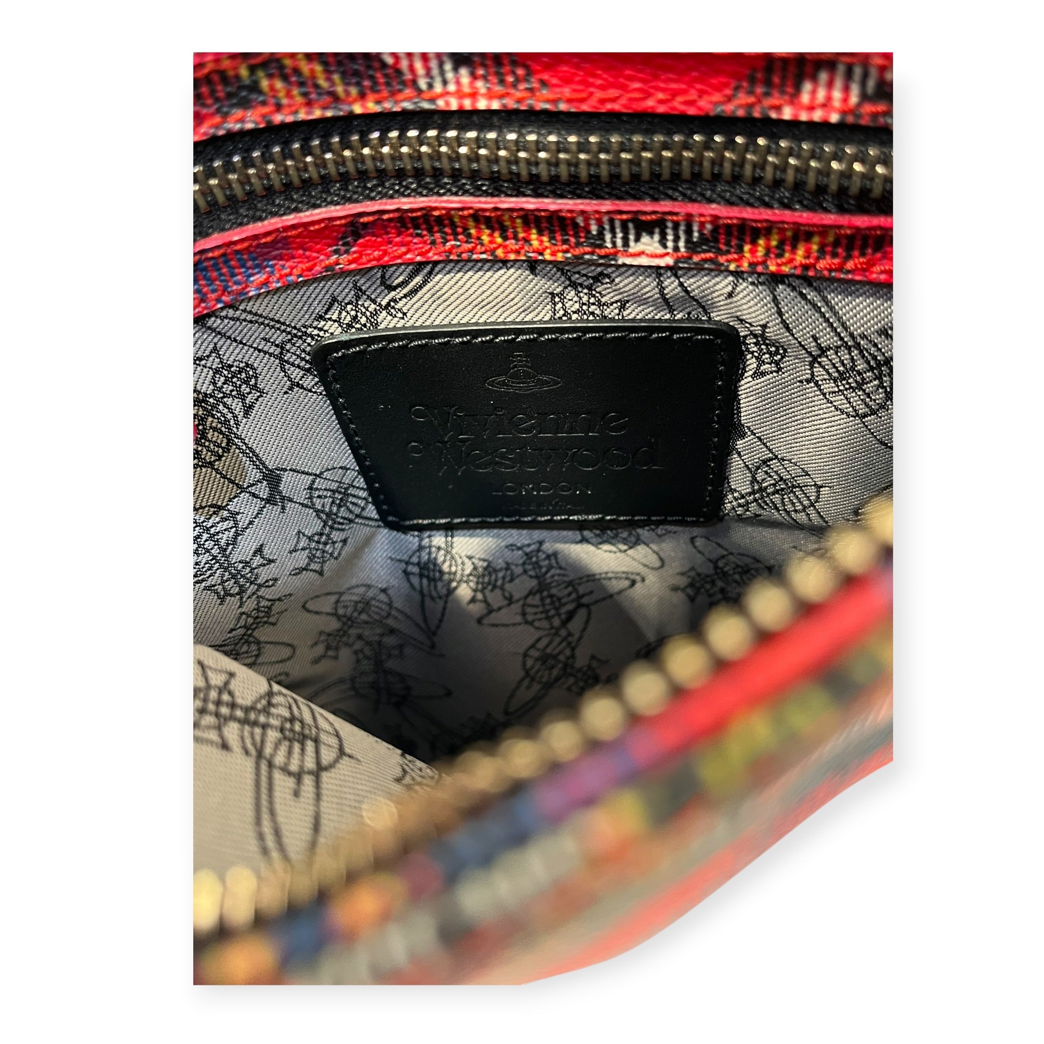 Vivienne Westwood/Cross Body Bag/Plaid/Leather/RED/PLAID MESSENGER CROSSBODY view 7