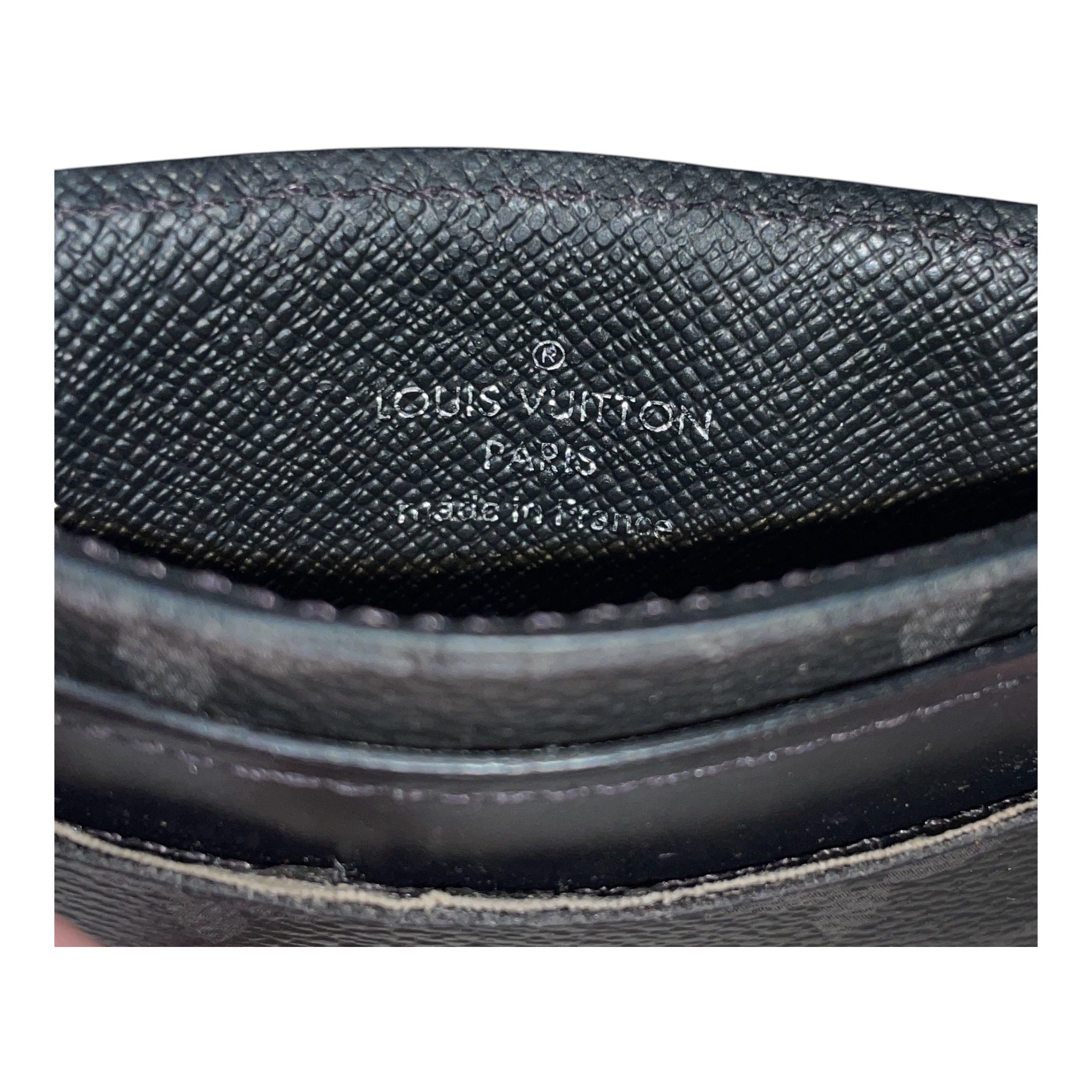 LOUIS VUITTON/Wallet/Monogram/Leather/BLK/M's/DOUBLE CARD view 3