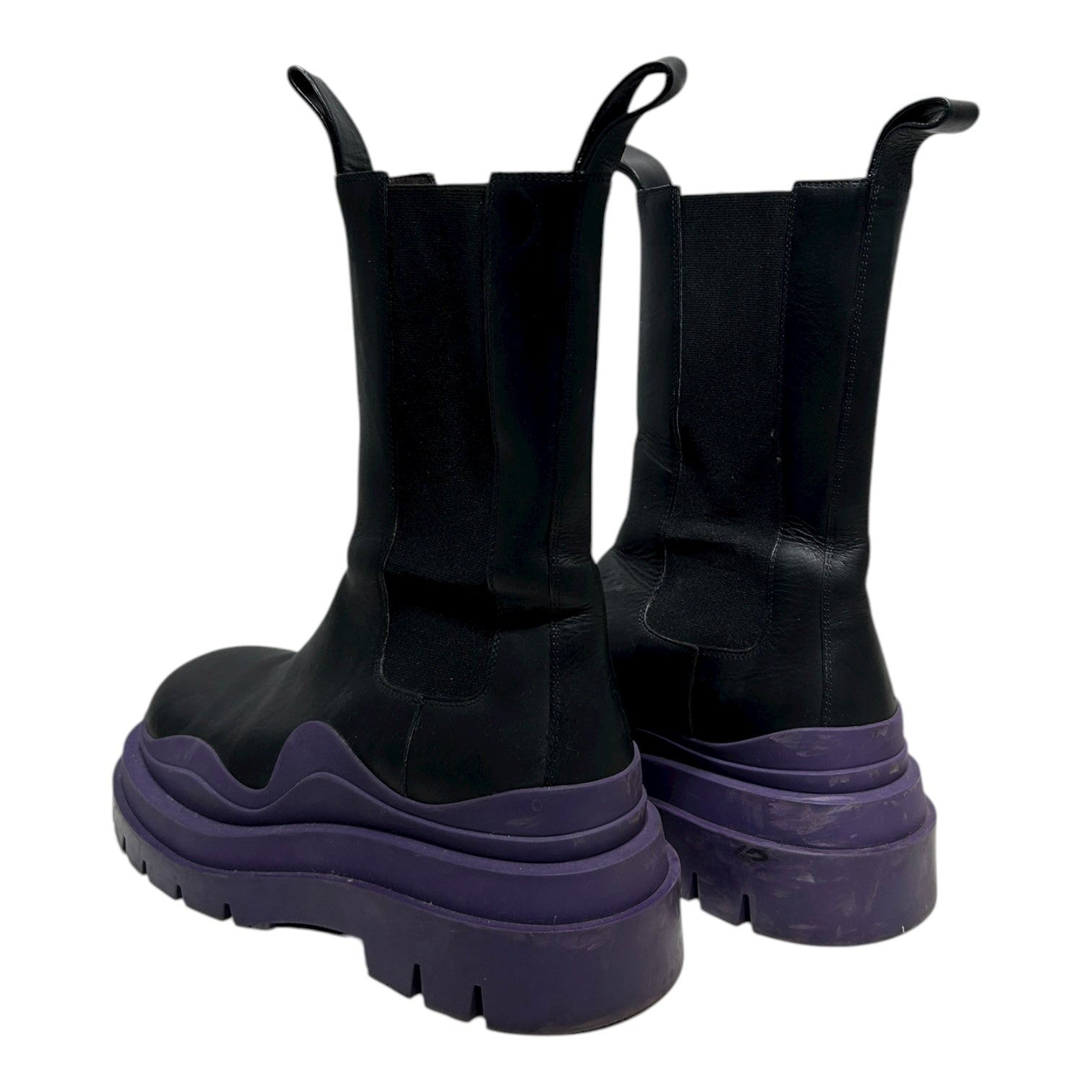BOTTEGA VENETA/Chelsea Boots/EU 38.5/Leather/BLK/tire chelsea high view 2