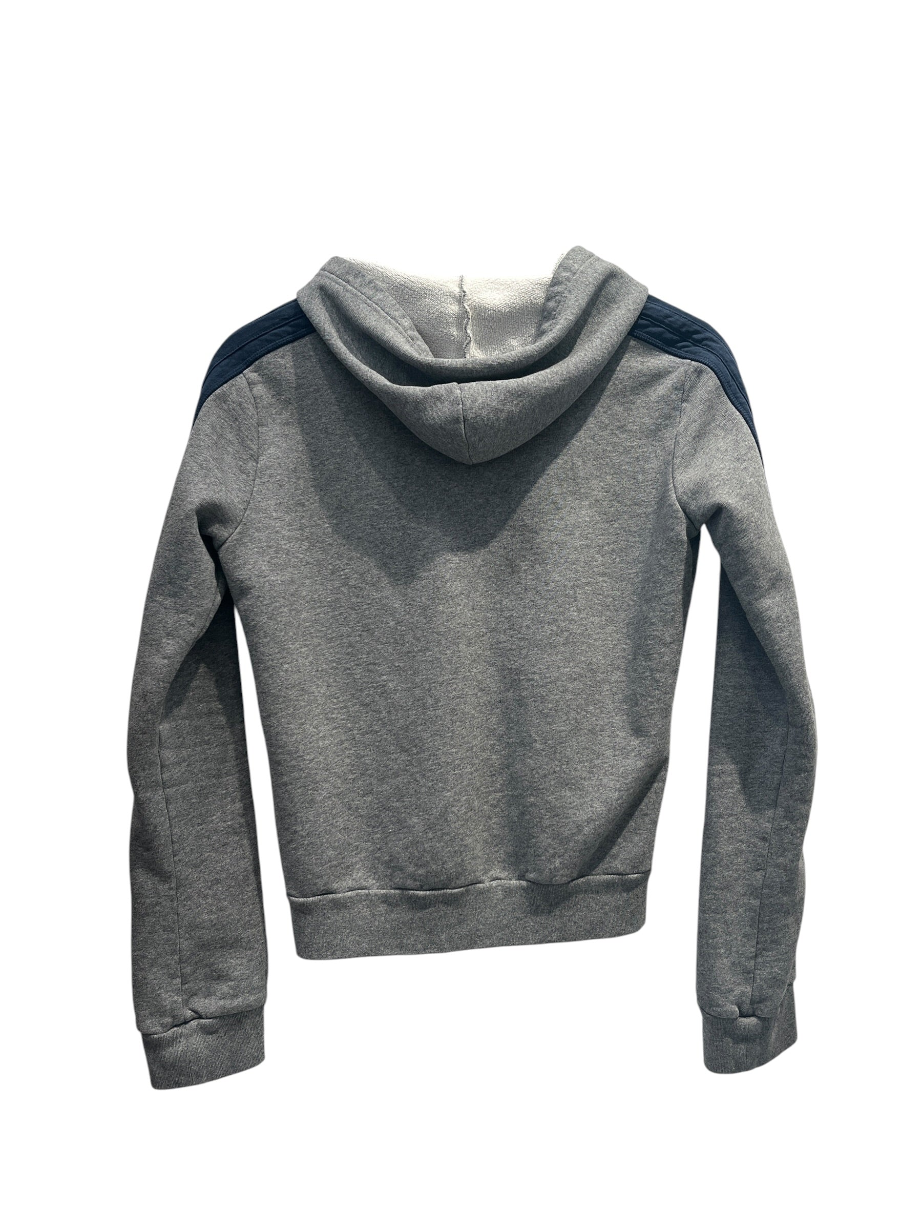 BALENCIAGA/Zip Up Hoodie/L/Cotton/GRY/STRIPED SLEEVE view 2