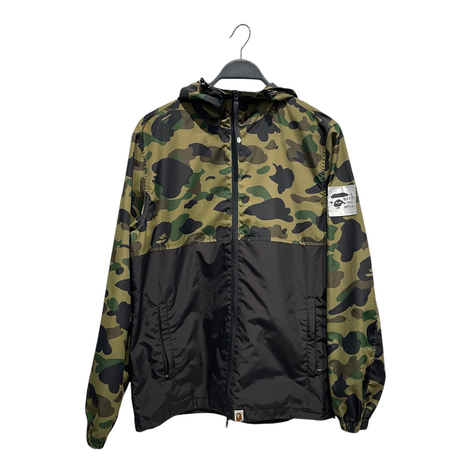 A BATHING APE/Windbreaker/M/Nylon/GRN/Camouflage/Colorblock Camo Windbreaker view 1