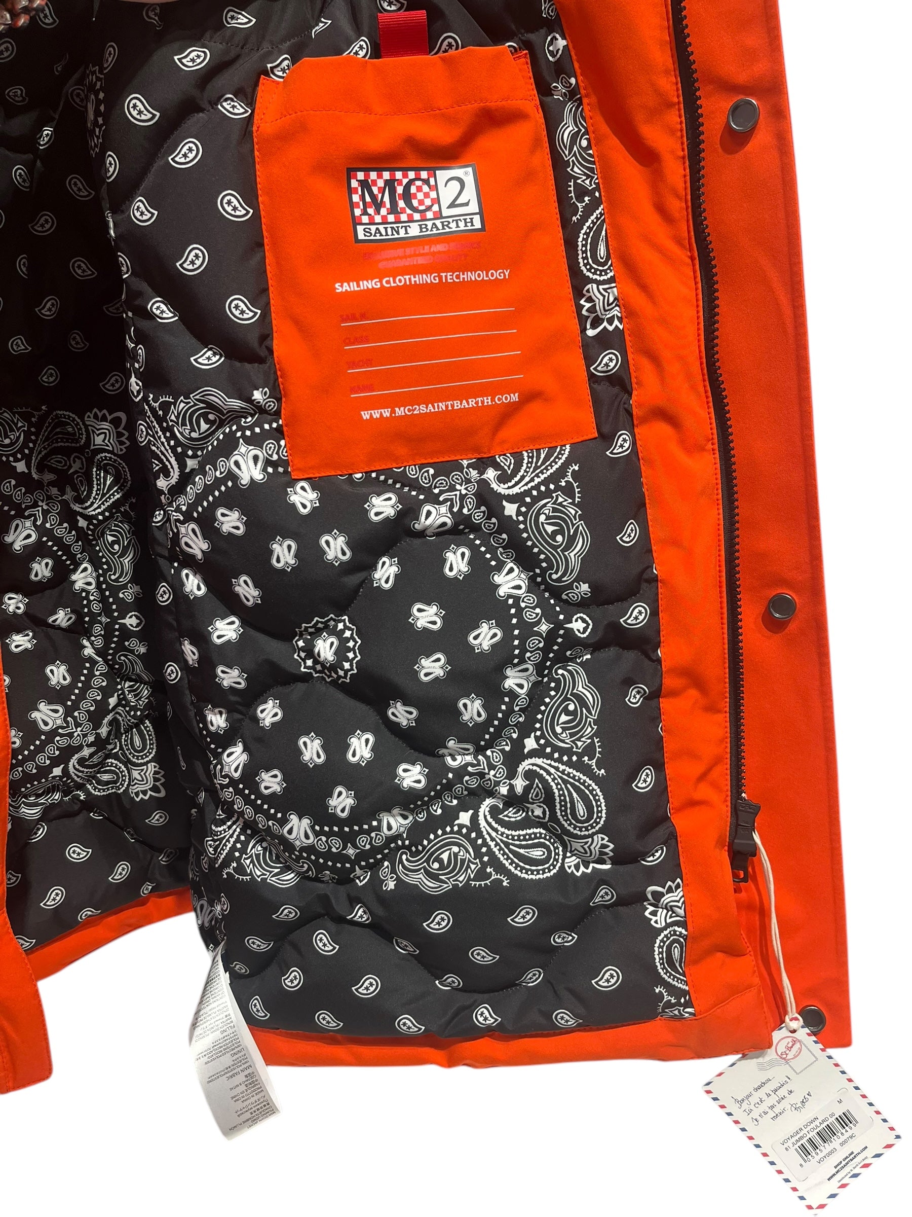 SAINT BARTH/Coat/M/Polyester/ORN/MAN HOODED ORANGE PARKA view 5