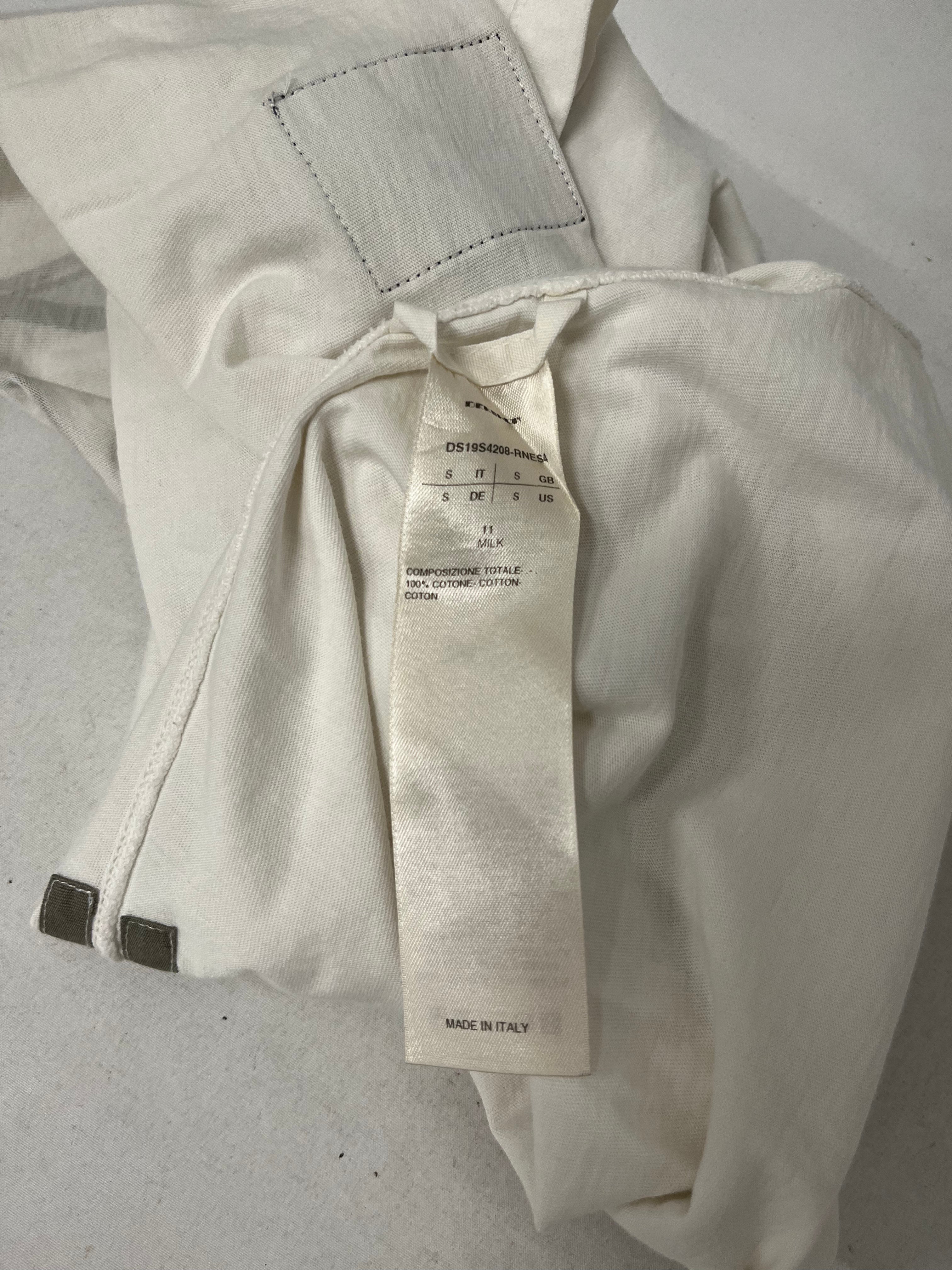 RICK OWENS DRKSHDW/T-Shirt/S/Cotton/WHT/GEOMETRIC SHAPE T-SHIRT view 4