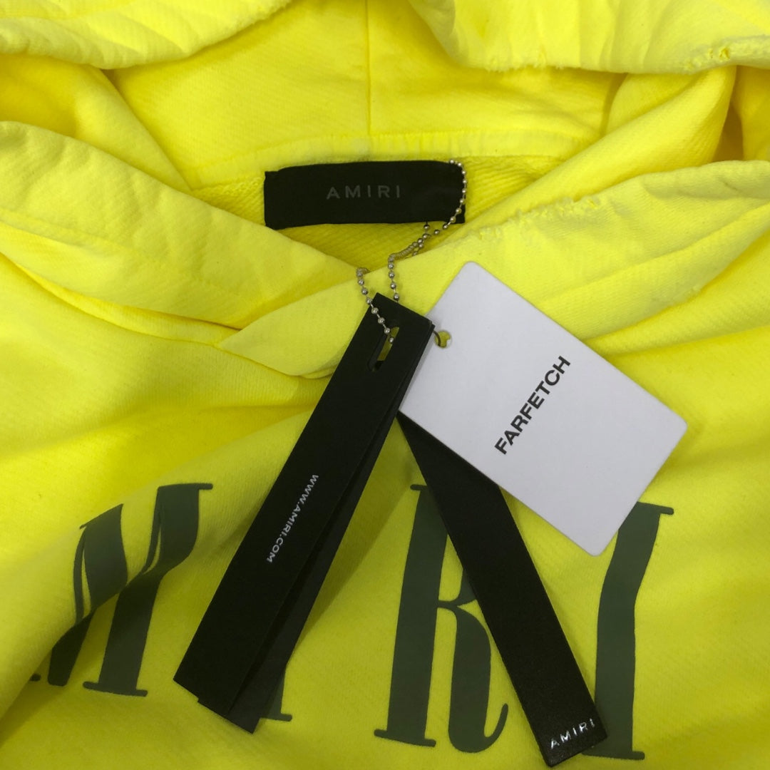 AMIRI/Hoodie/L/Graphic/Cotton/YEL/AMIRI BIG TEXT view 3