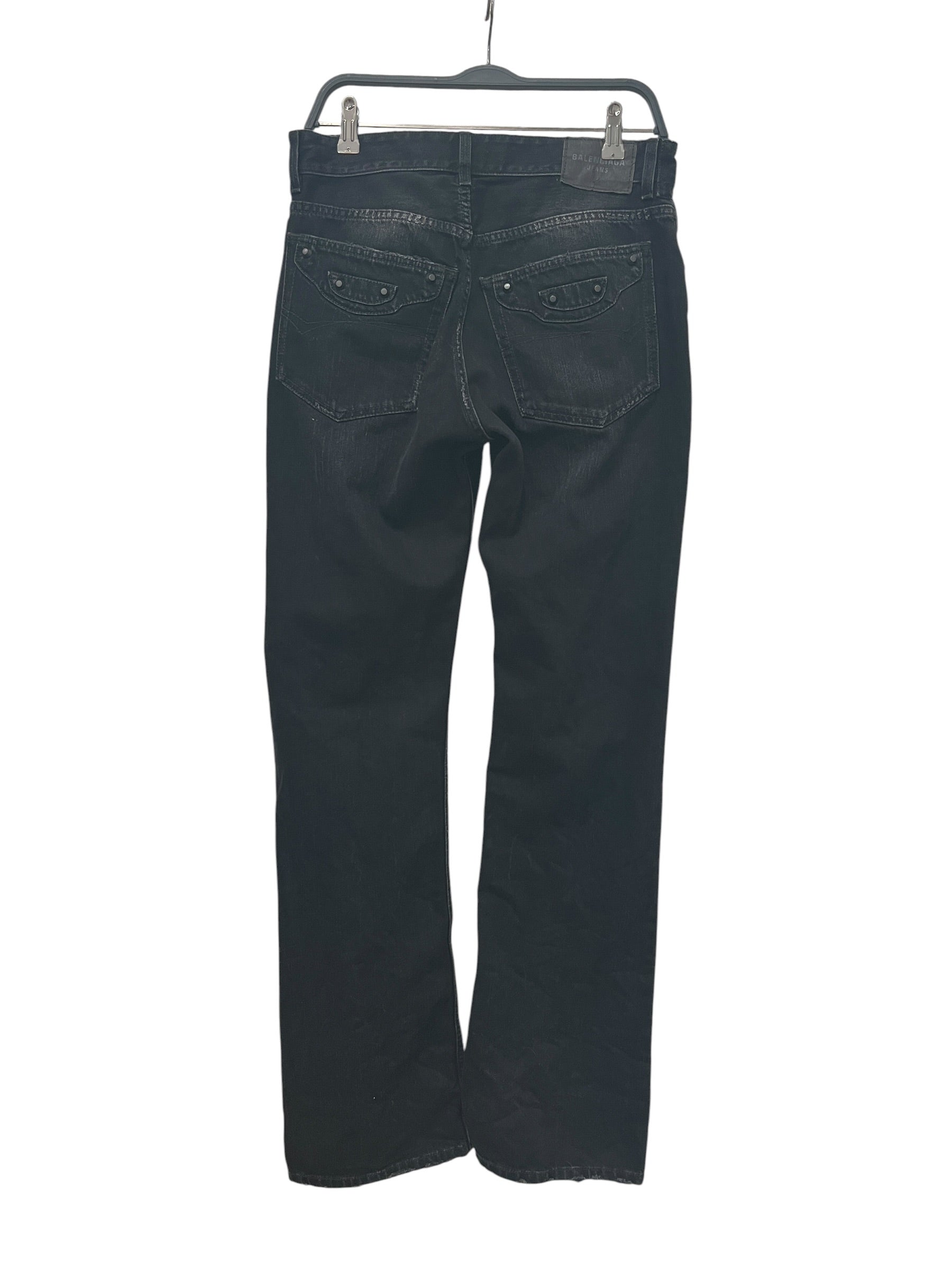 BALENCIAGA/Straight Pants/27/Denim/BLK/CITYBAGSTUDS2025 view 2