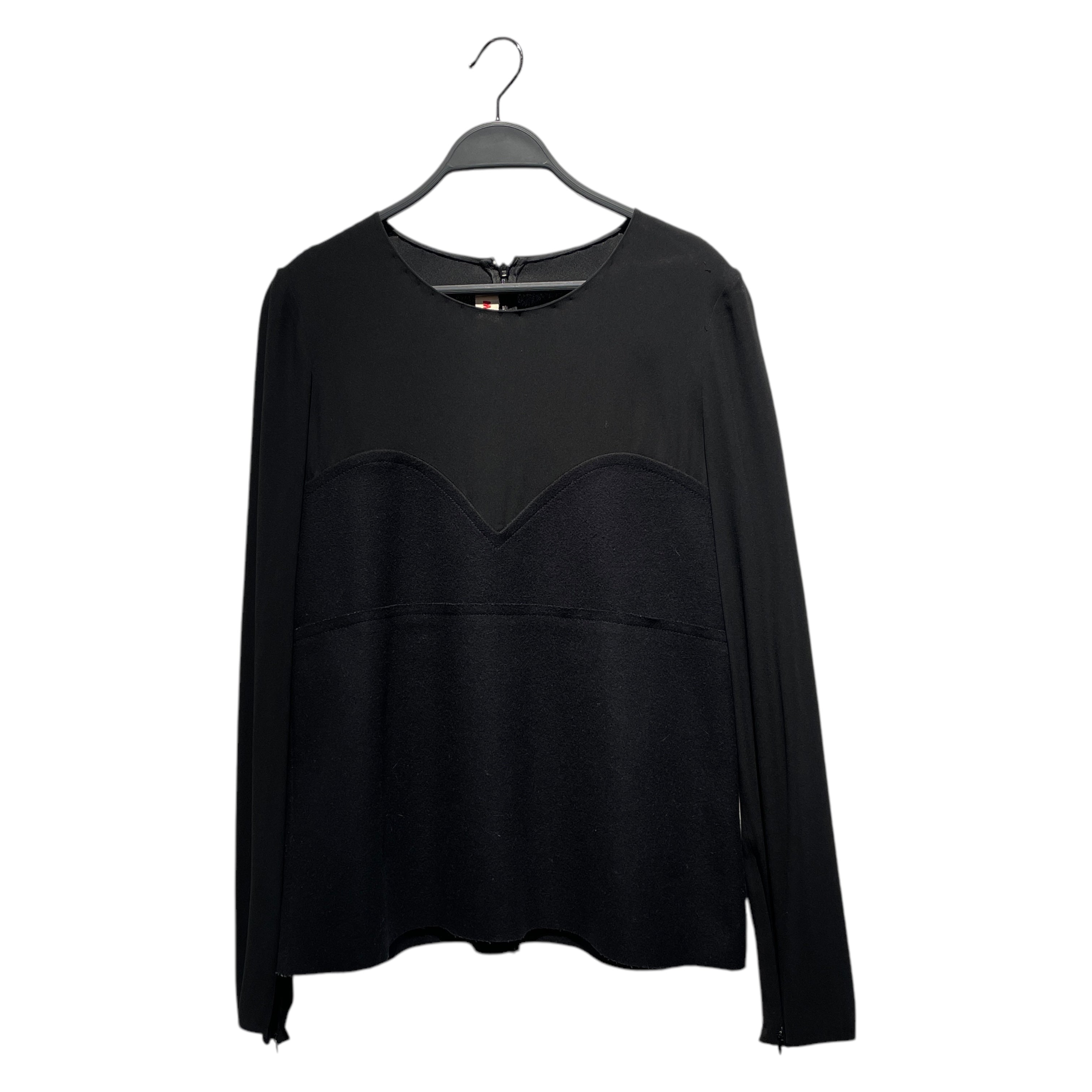 MARNI/LS Blouse/40/Wool/BLK/ view 1
