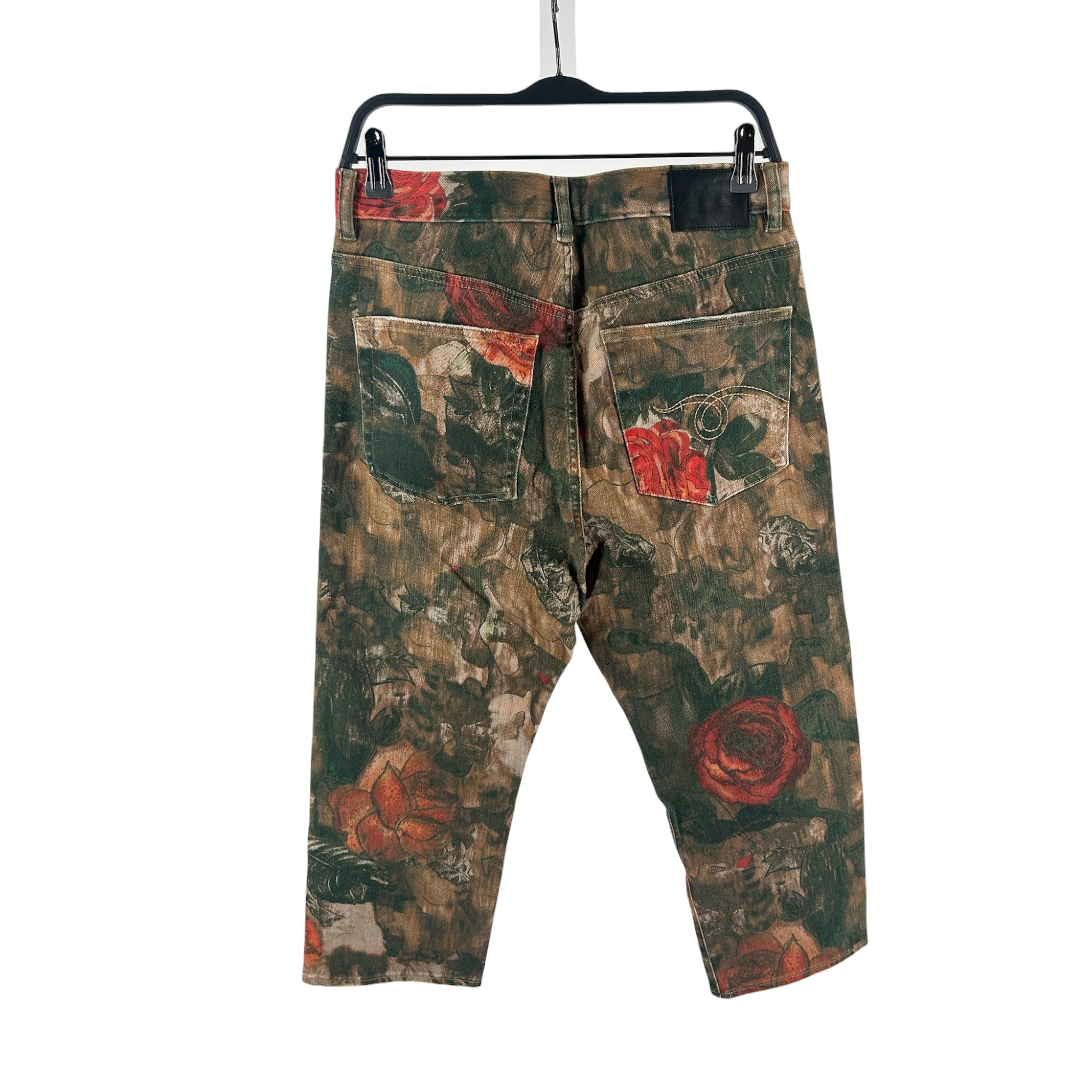 R13/Straight Pants/25/All Over Print/Cotton/MLT/tailored drop leaf pattern view 2