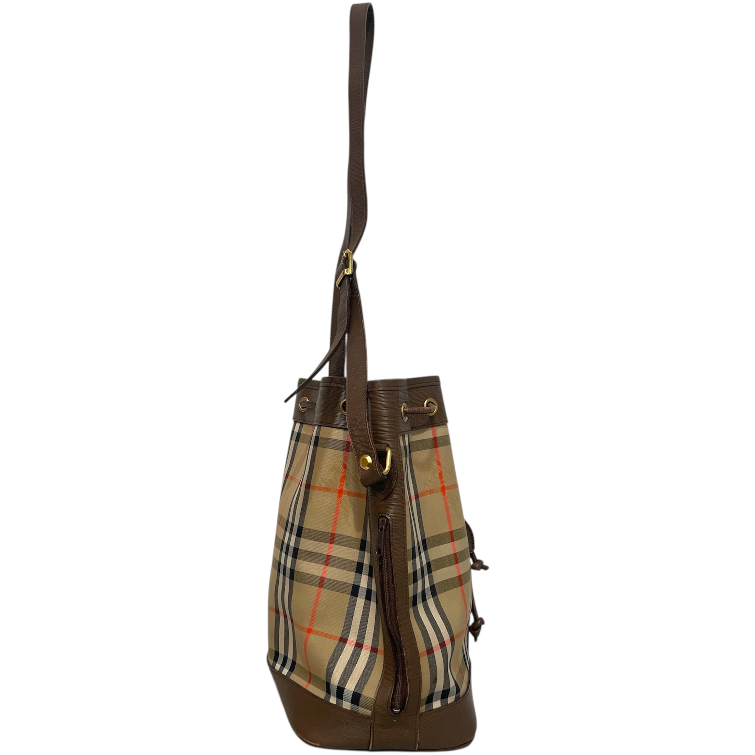 BURBERRY/Cross Body Bag/Stripe/Leather/BRW/Nova Check Bucket Bag view 2