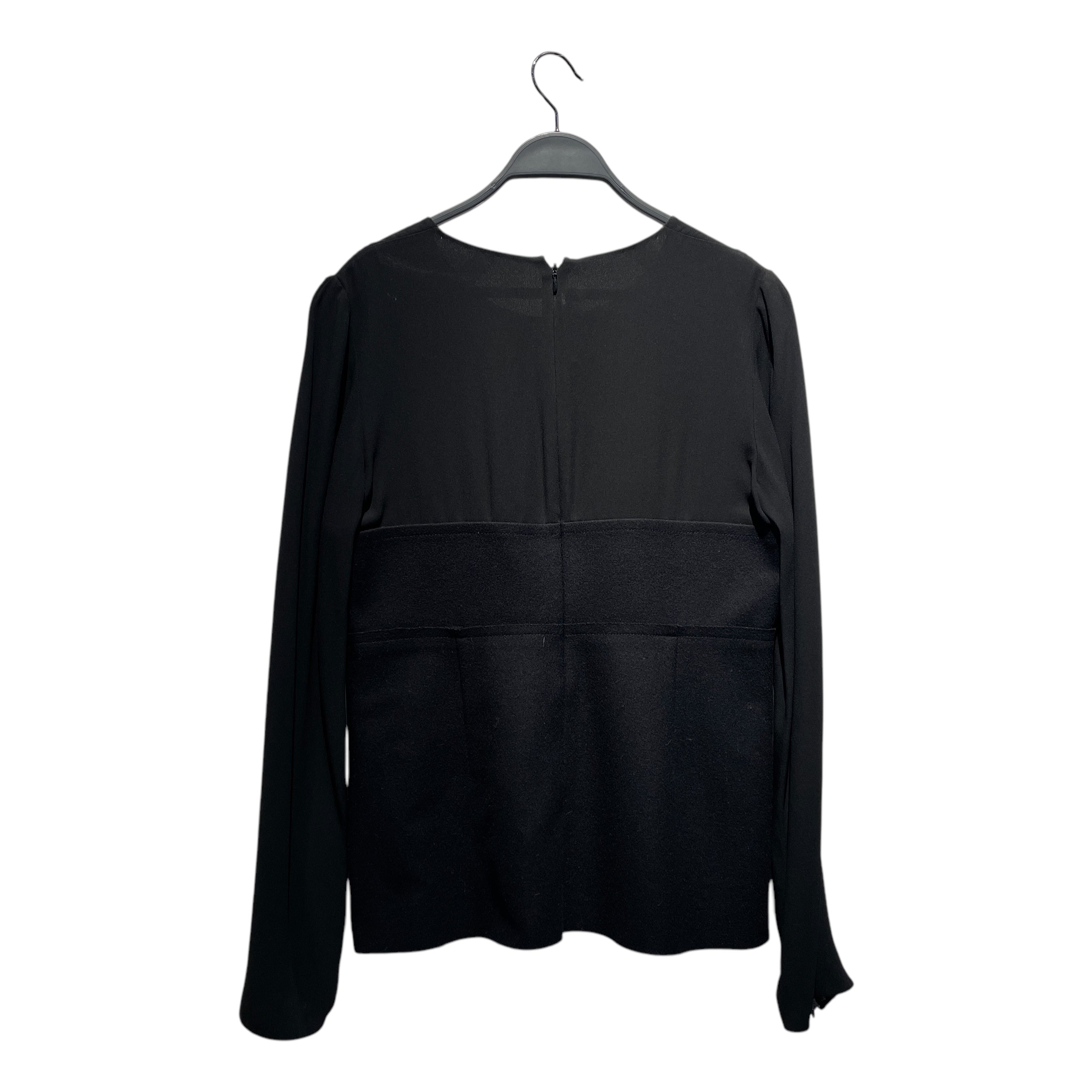 MARNI/LS Blouse/40/Wool/BLK/ view 2