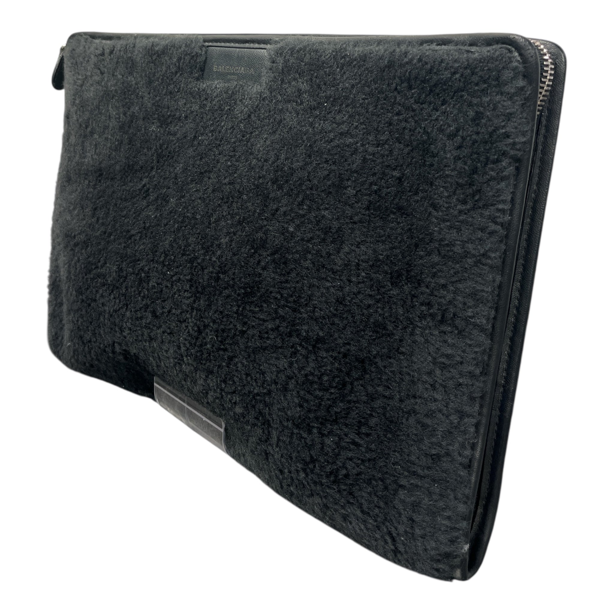 BALENCIAGA/Pouch/Fake Fur/GRY/PORTFOLIO CASE view 1