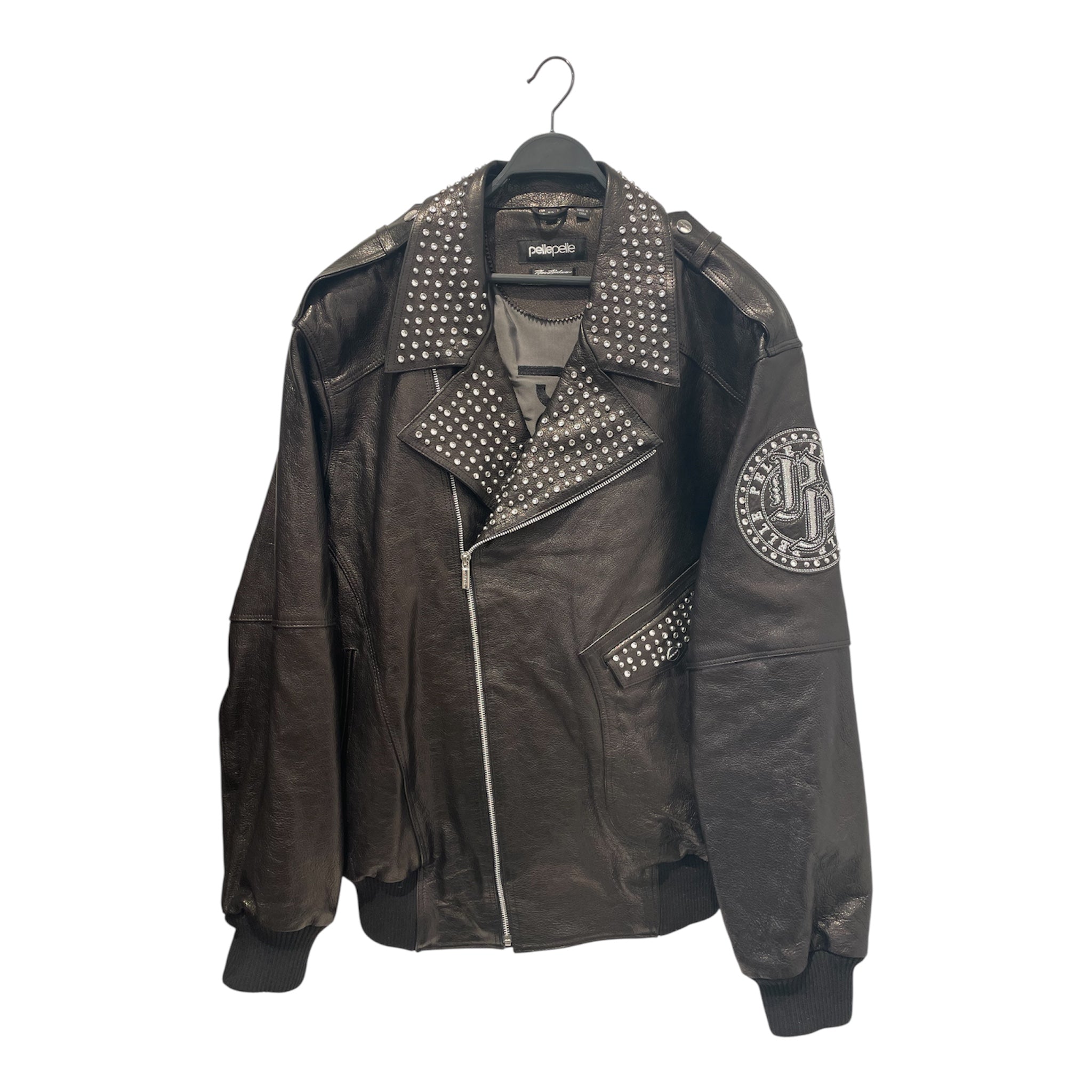 Pelle Pelle/Leather Jkt/52/Leather/BLK/studs view 1