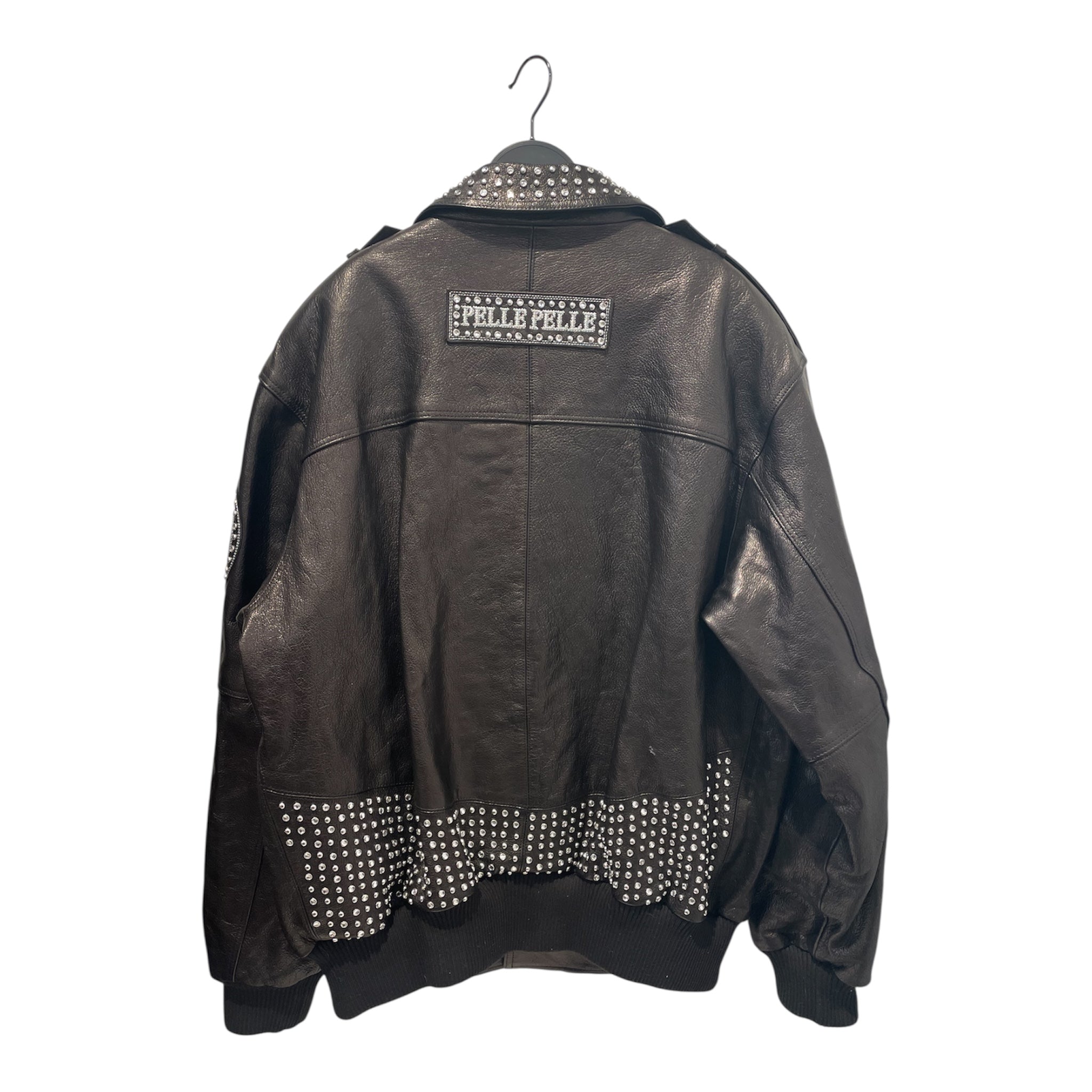 Pelle Pelle/Leather Jkt/52/Leather/BLK/studs view 2
