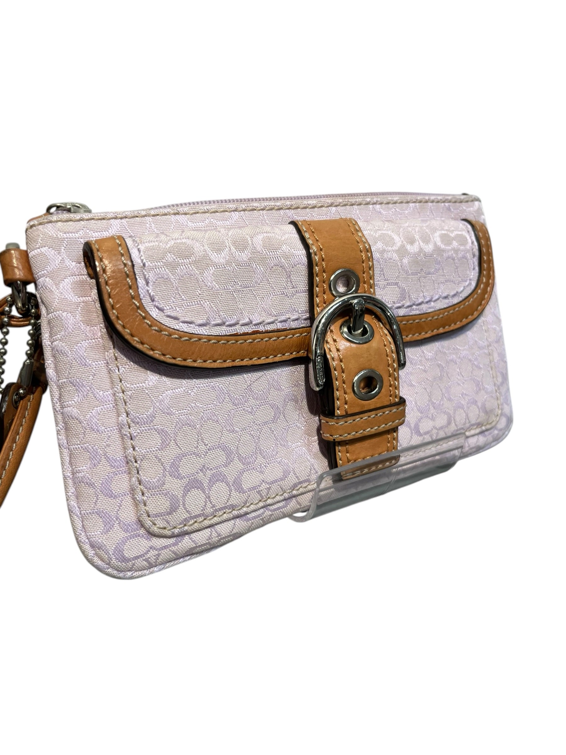 COACH/Clutch Bag/Monogram/Cotton/PNK/SIGNATURE C SOHO WRISTLET view 3