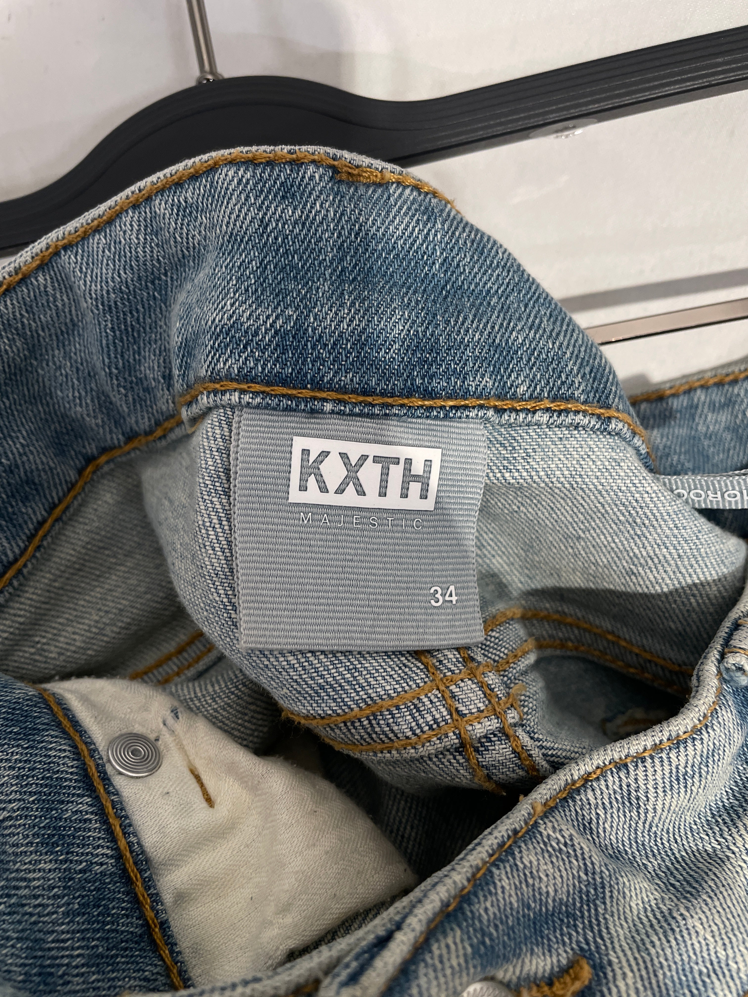 KITH/Straight Pants/34/Cotton/BLU/Straight Leg Jeans Waist 34 view 3