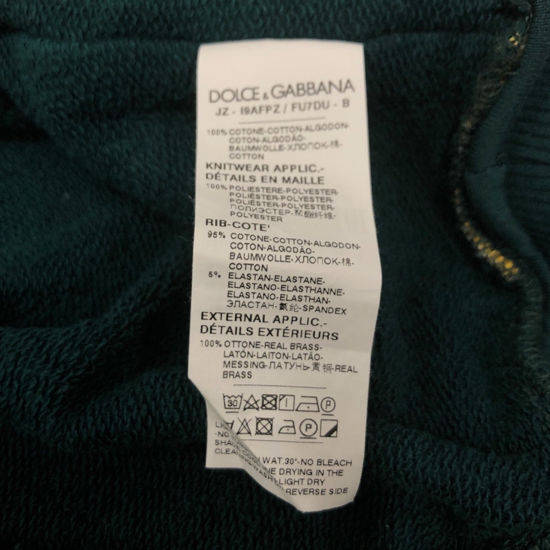 DOLCE&GABBANA/Sweatshirt/50/Cotton/GRN/GOLD DG LOGO view 4