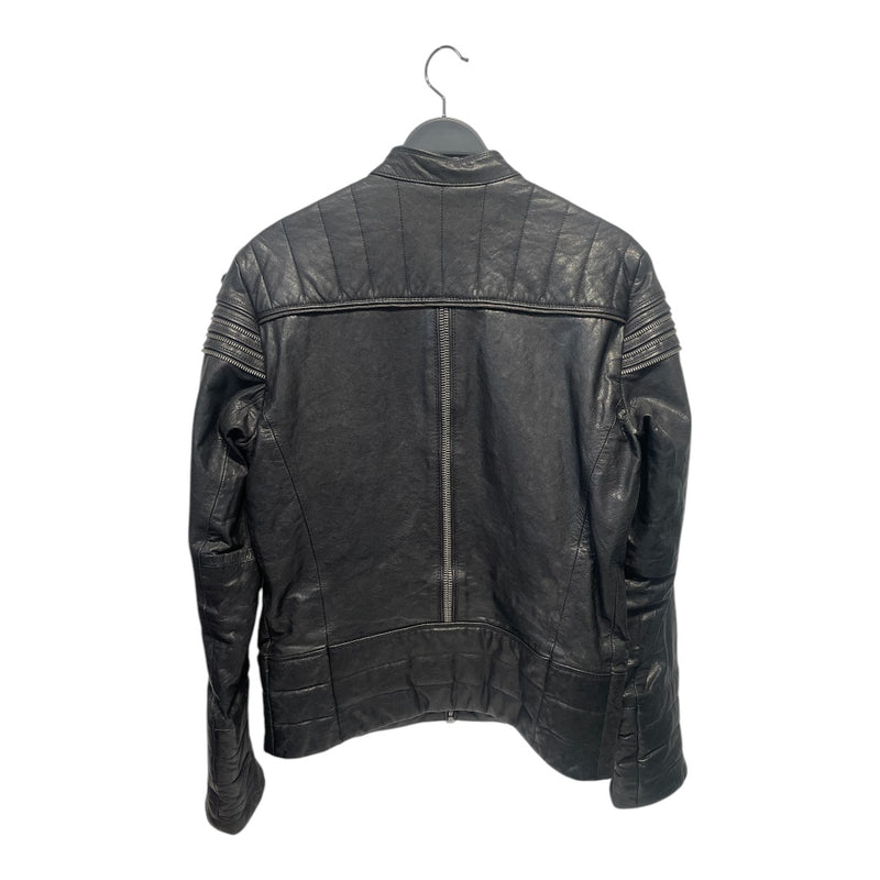 DIESEL/Leather Jkt/M/Leather/BLK/ZIPPERS
