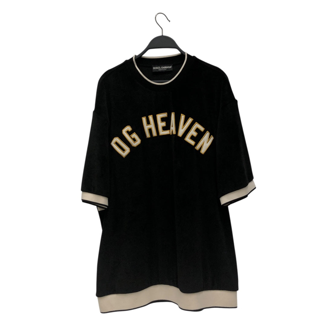 DOLCE&GABBANA/T-Shirt/52/Polyester/BLK/DG HEAVEN velour view 1