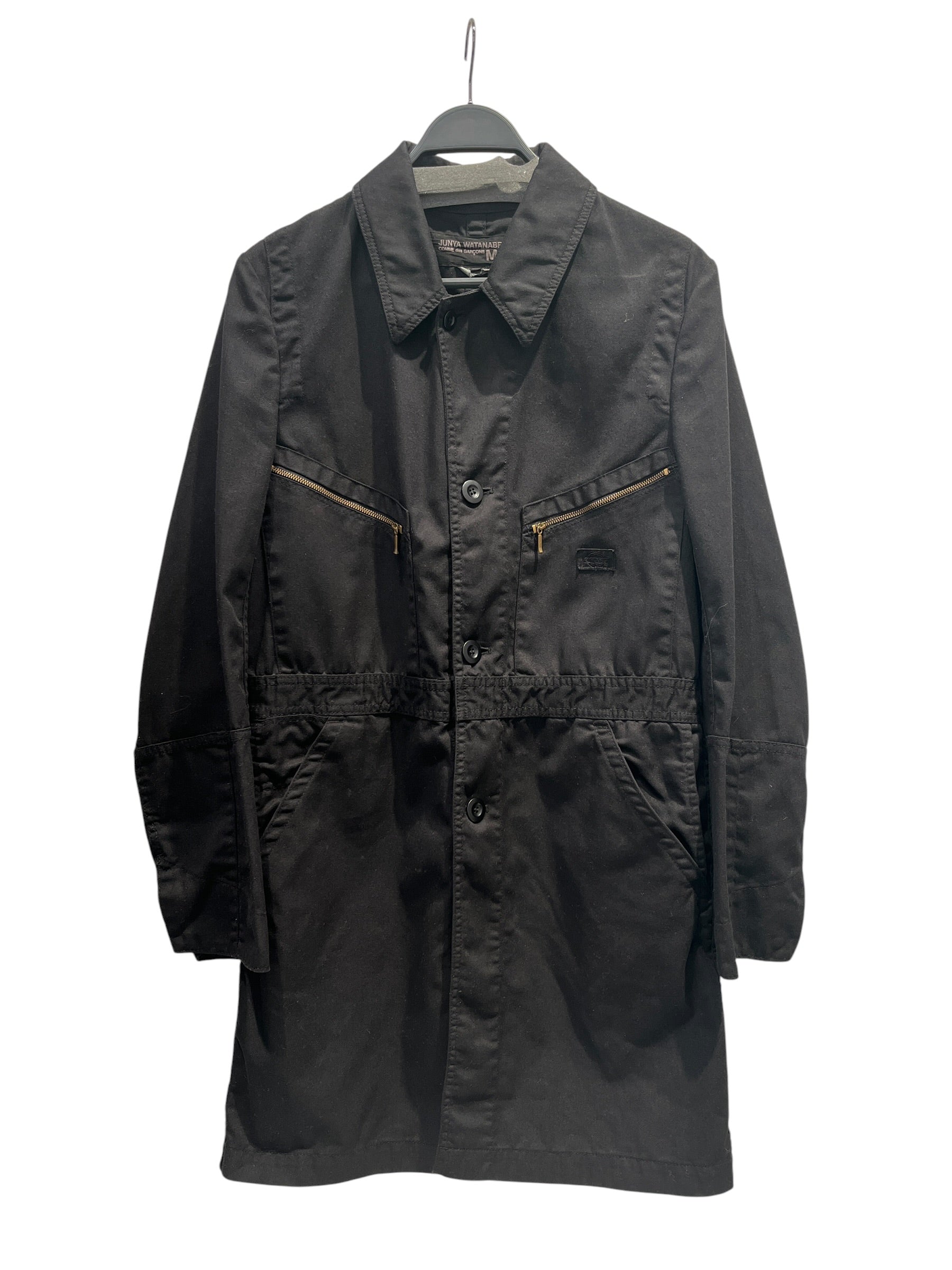 JUNYA WATANABE COMME des GARCONS MAN/Jacket/M/Cotton/BLK/LONG COAT view 1