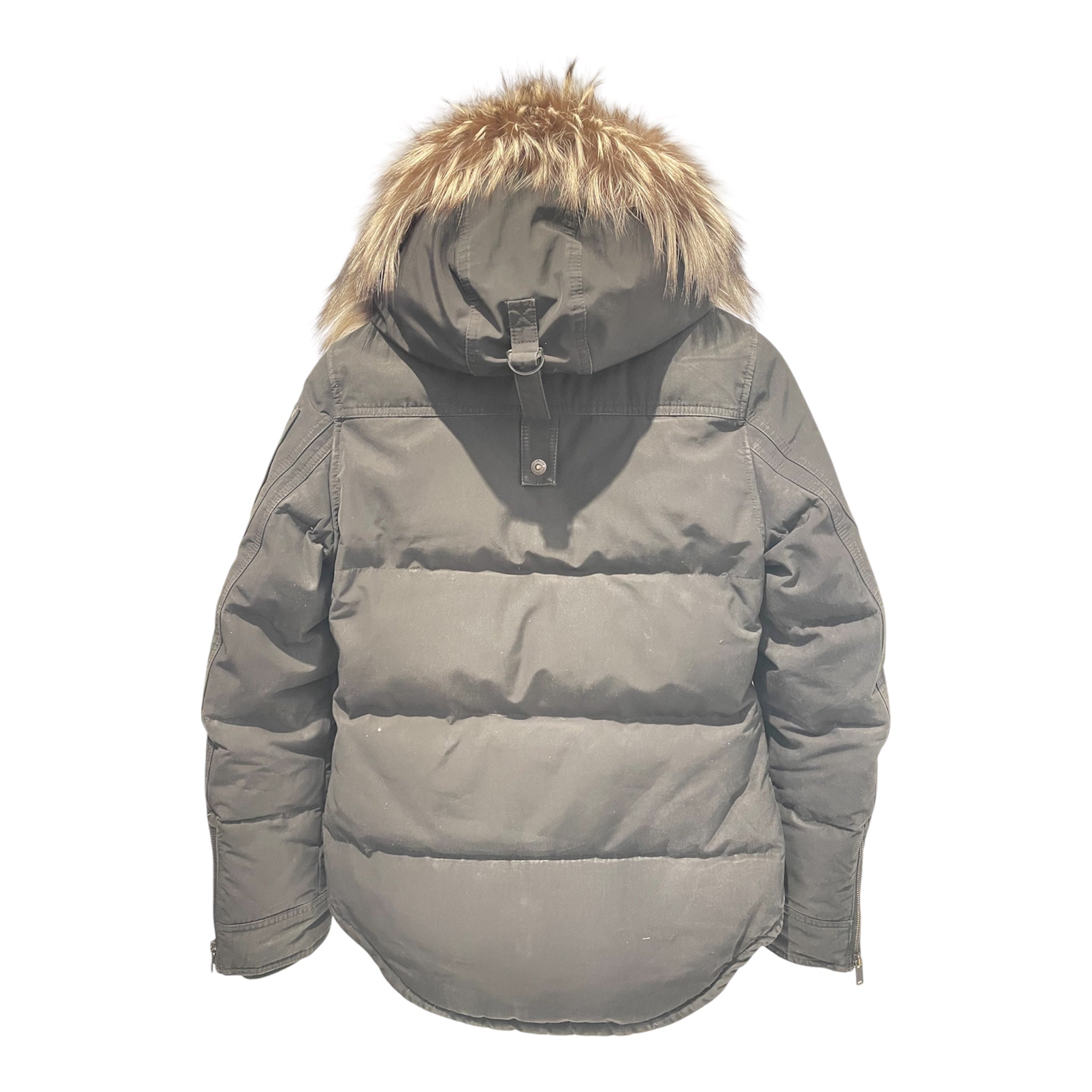 MOOSE KNUCKLES/Puffer Jkt/S/Nylon/BLK/fur hood view 2