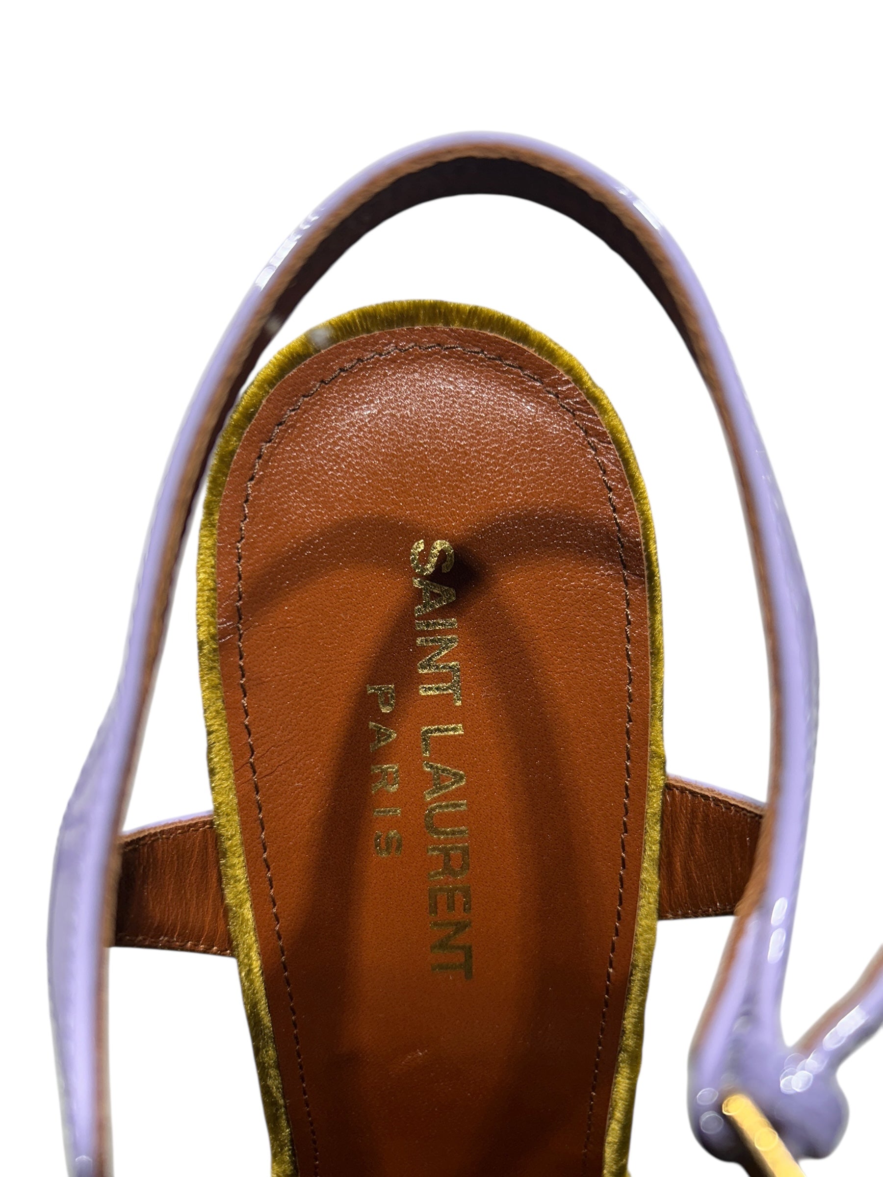 SAINT LAURENT/Heels/US 8.5/GRN/Bianca Knotted Strap Heel view 3