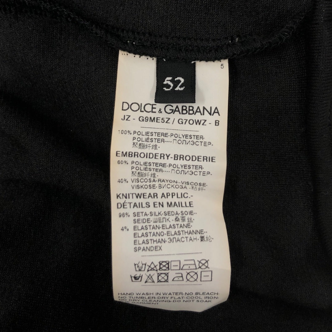 DOLCE&GABBANA/T-Shirt/52/Polyester/BLK/DG HEAVEN velour view 4