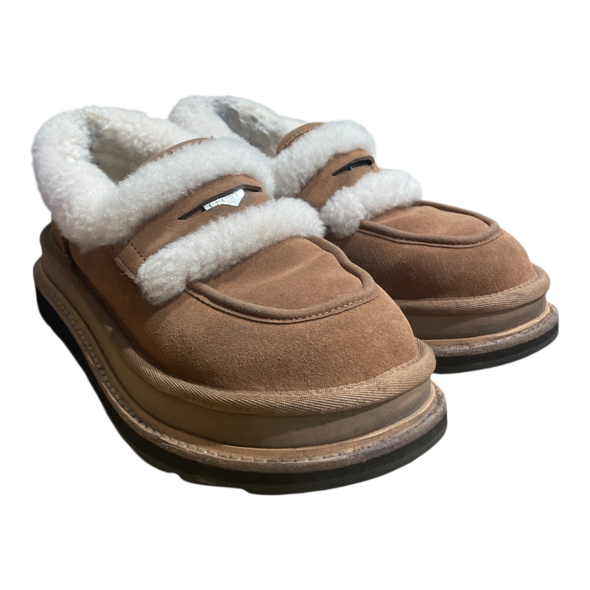 UGG australia/Sacai/Loafers/US 6/Suede/BRW/PENNY LOAFER view 1