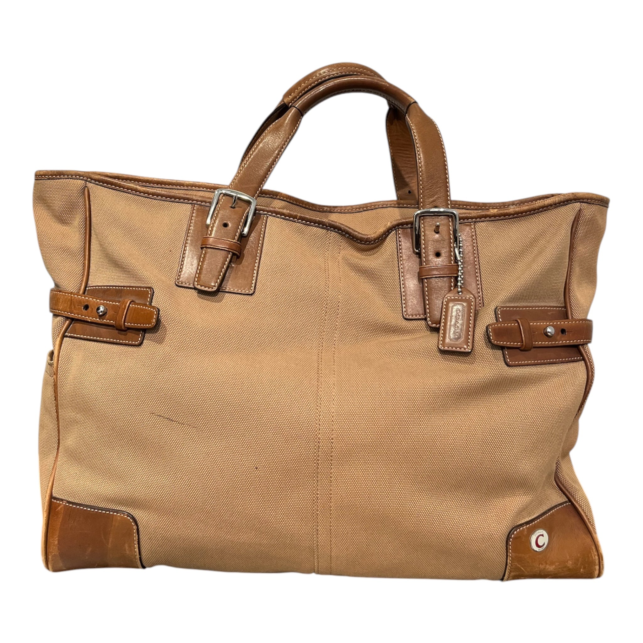 COACH/Tote Bag/Cotton/CML/E3L-5778 HERITAGE TOTE CANVAS view 1